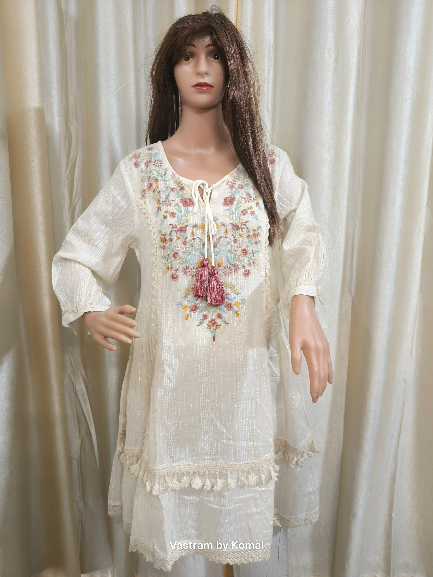 Kurti/Dress - Frock Style Gathered (Cotton)