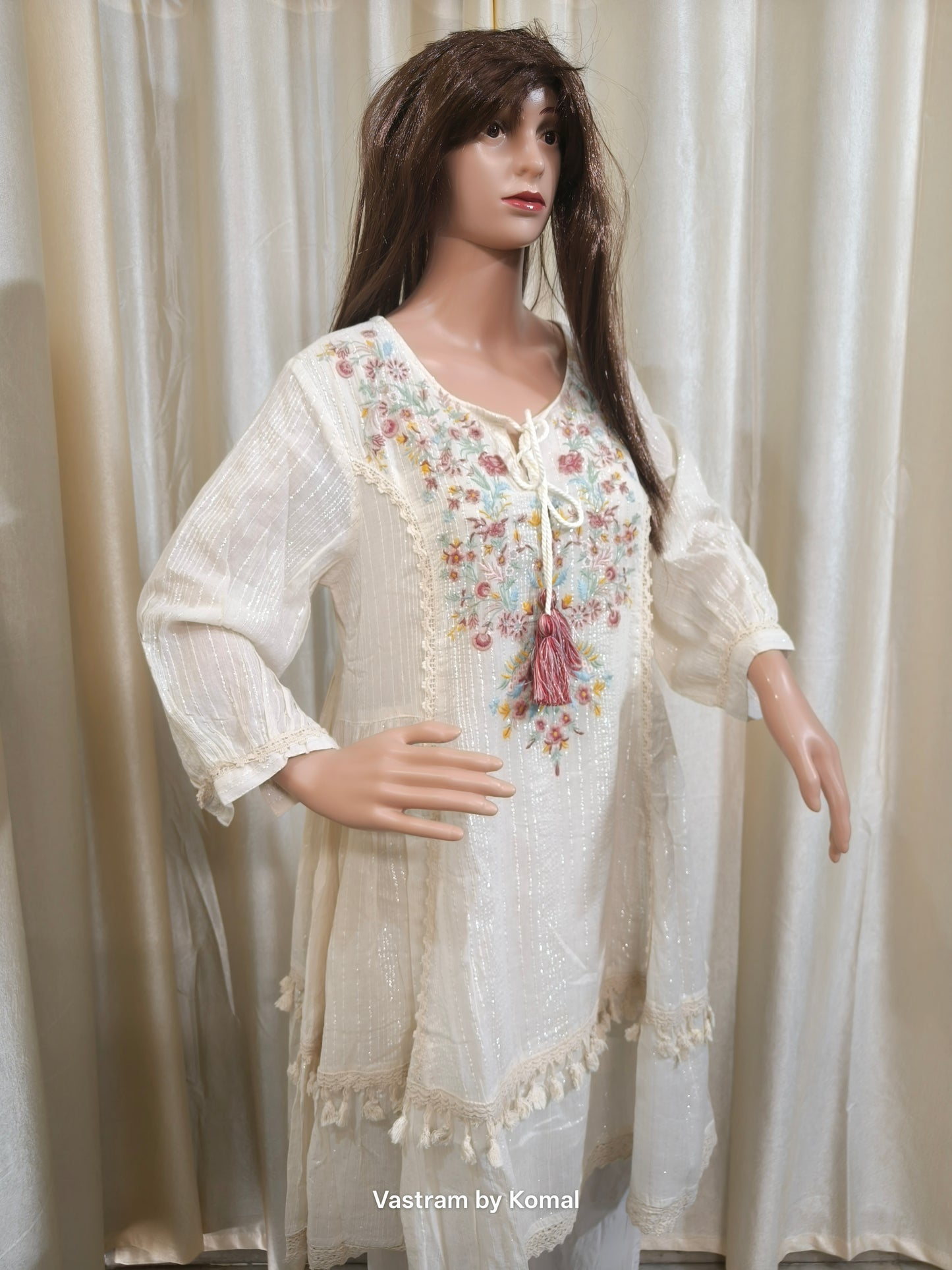 Kurti/Dress - Frock Style Gathered (Cotton)