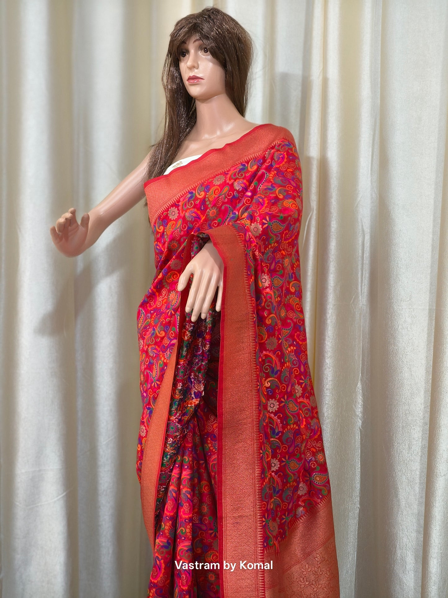 Saree - Pashmina Silk (Multicolor)