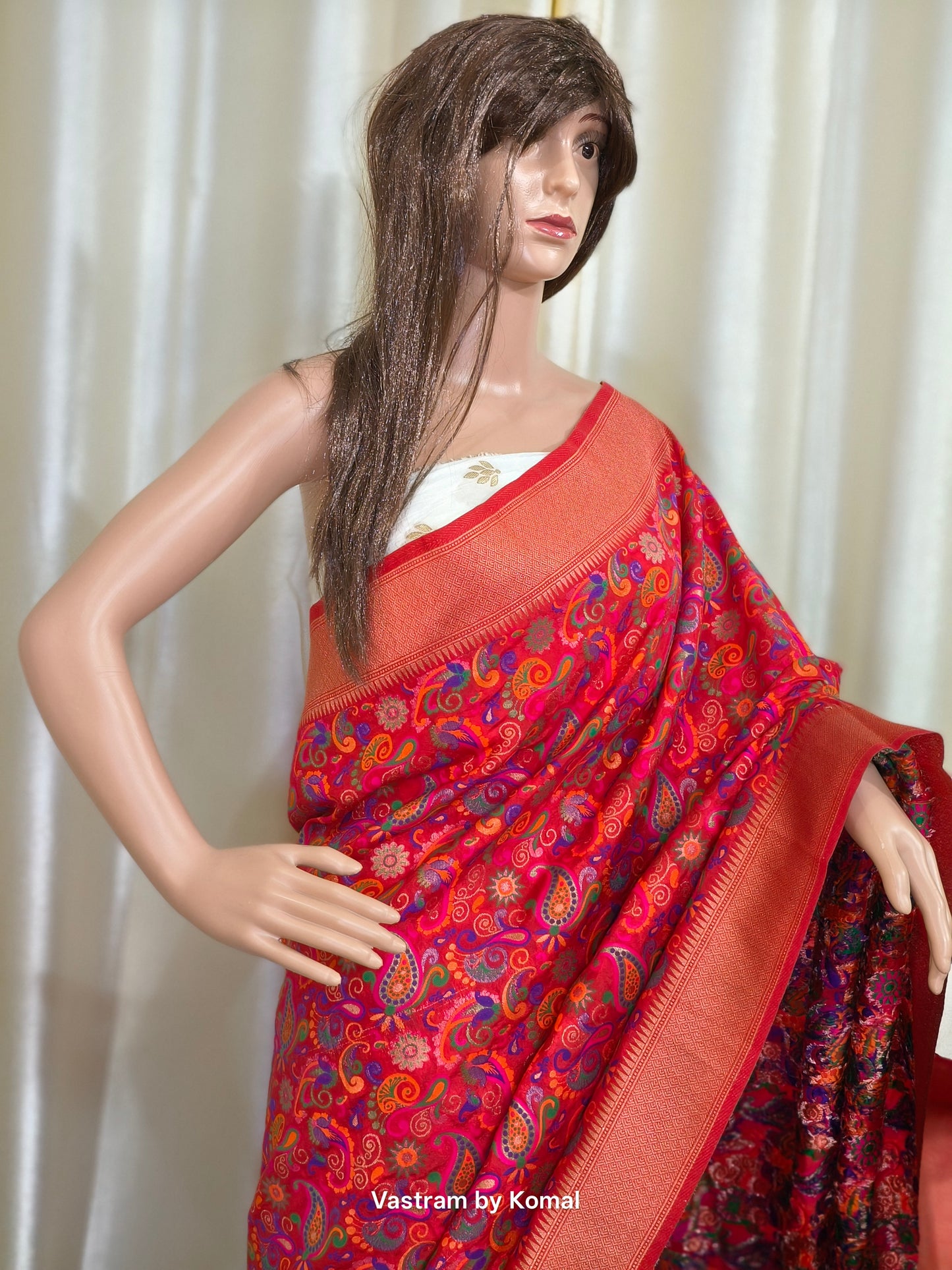 Saree - Pashmina Silk (Multicolor)