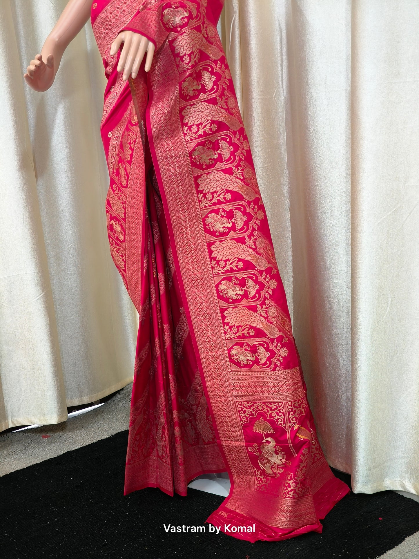 Saree - Banarasi Soft Silk Jangla Saree