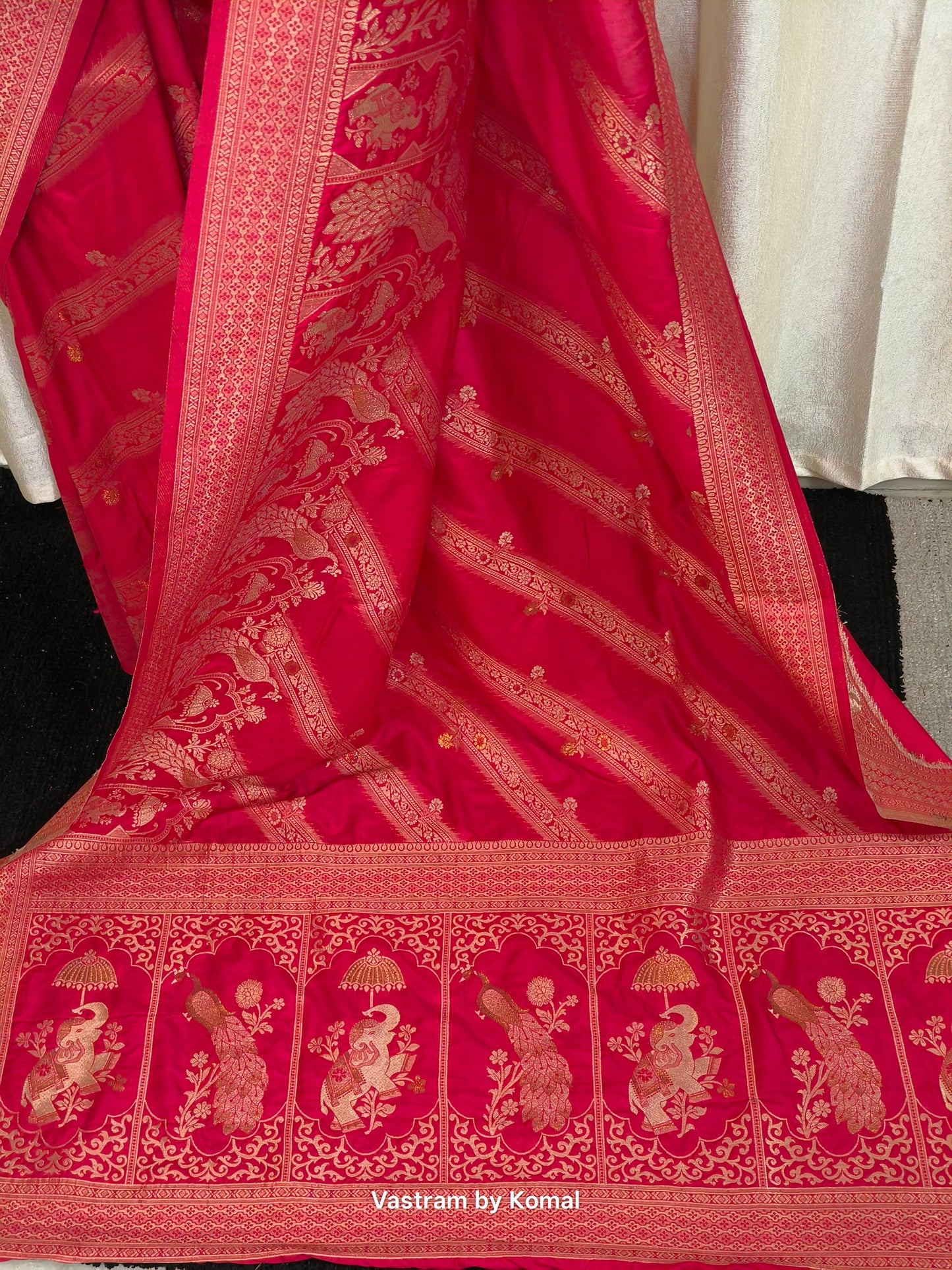 Saree - Banarasi Soft Silk Jangla Saree