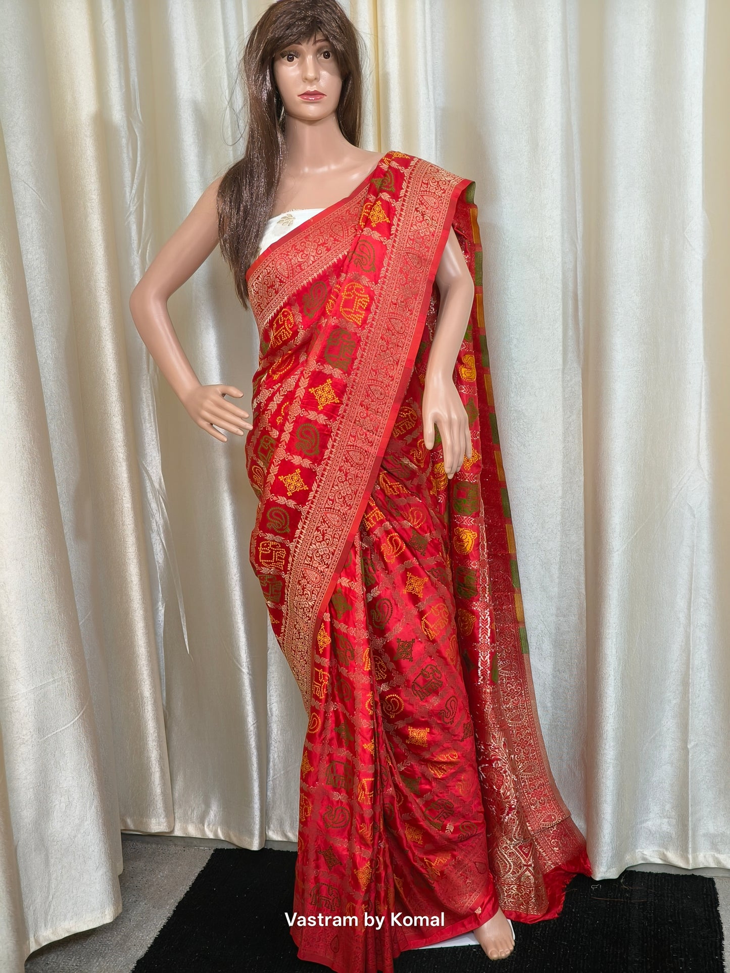 Saree - Bandhani Pattern Gazi Silk