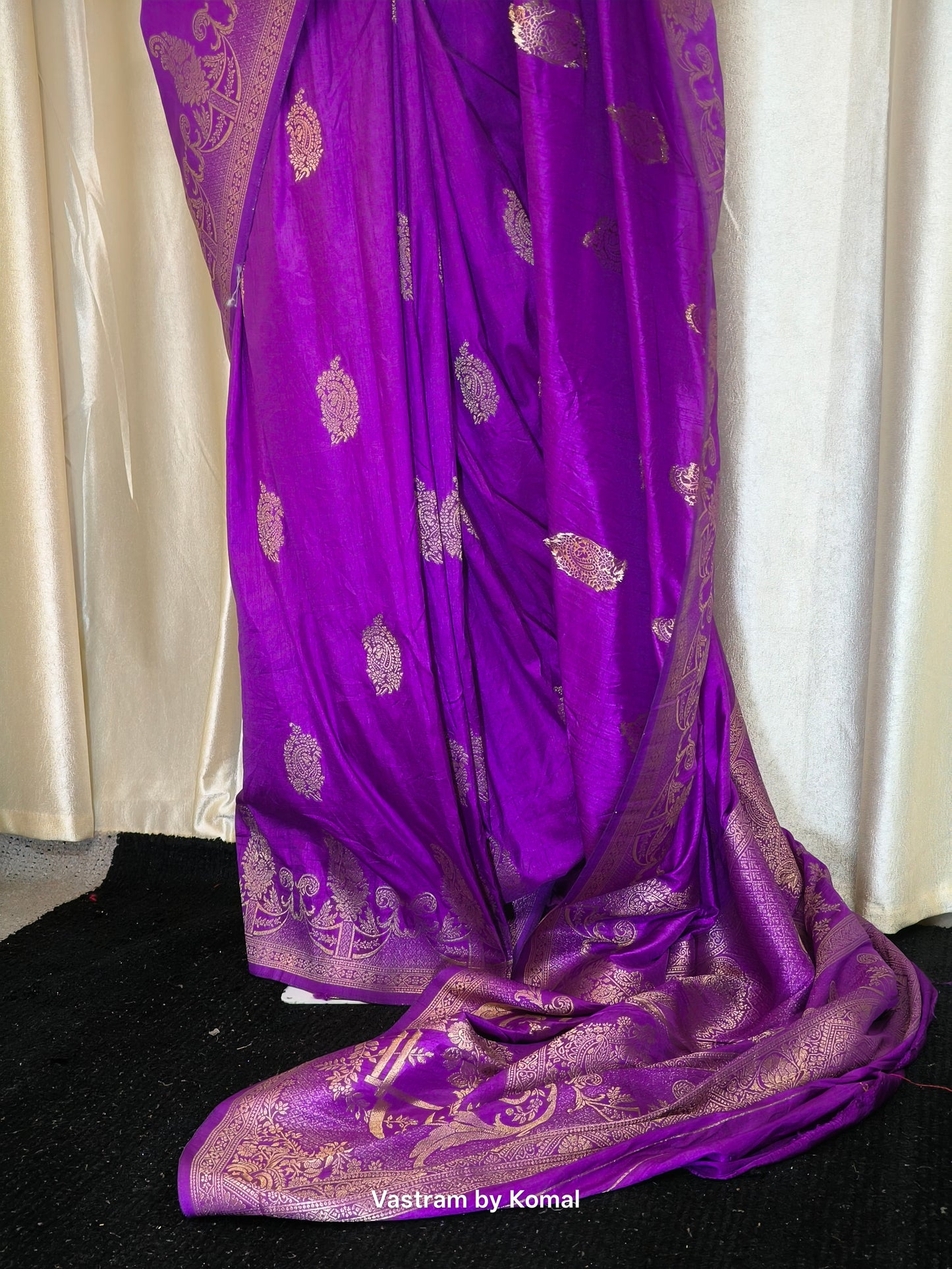 Saree - Banarasi Soft Silk (Purple)