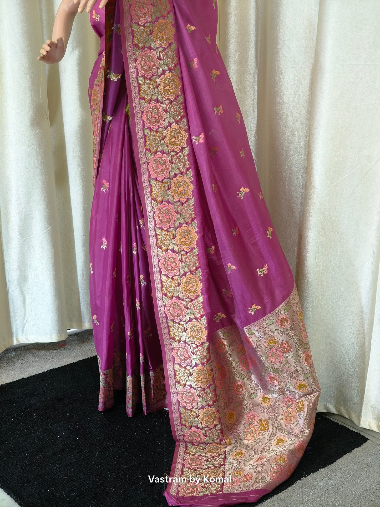 Saree - Banarasi Soft Silk (Purple)