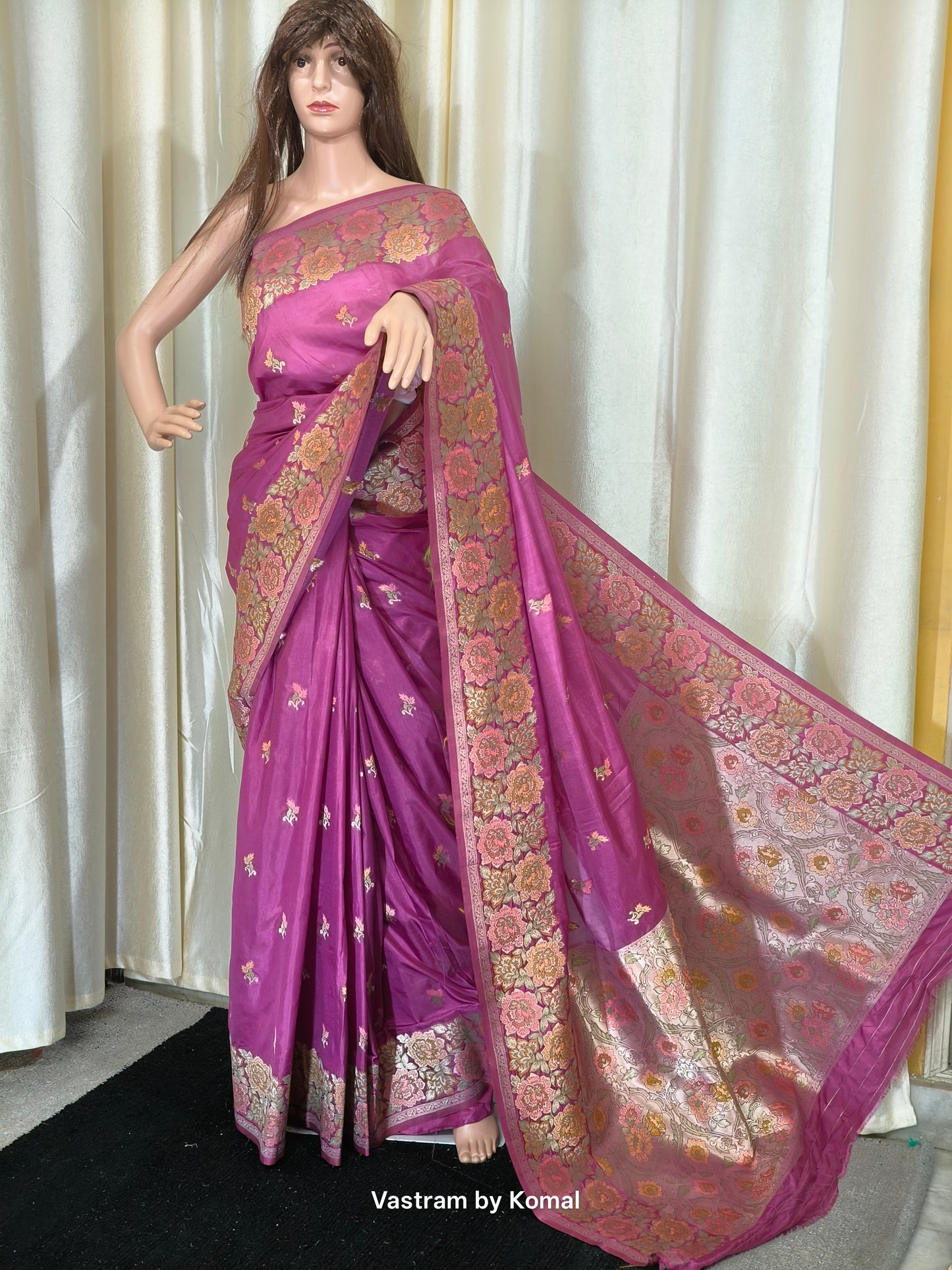 Saree - Banarasi Soft Silk (Purple)