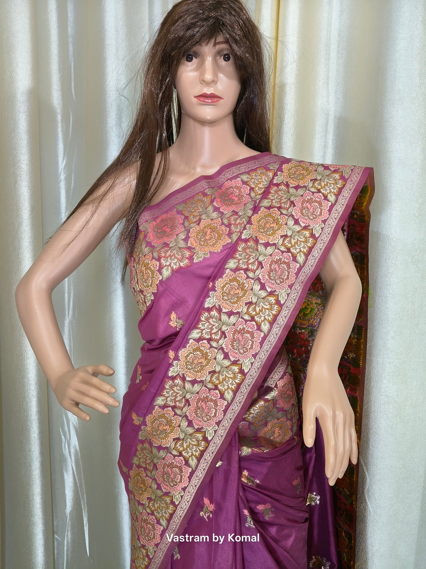Saree - Banarasi Soft Silk (Purple)
