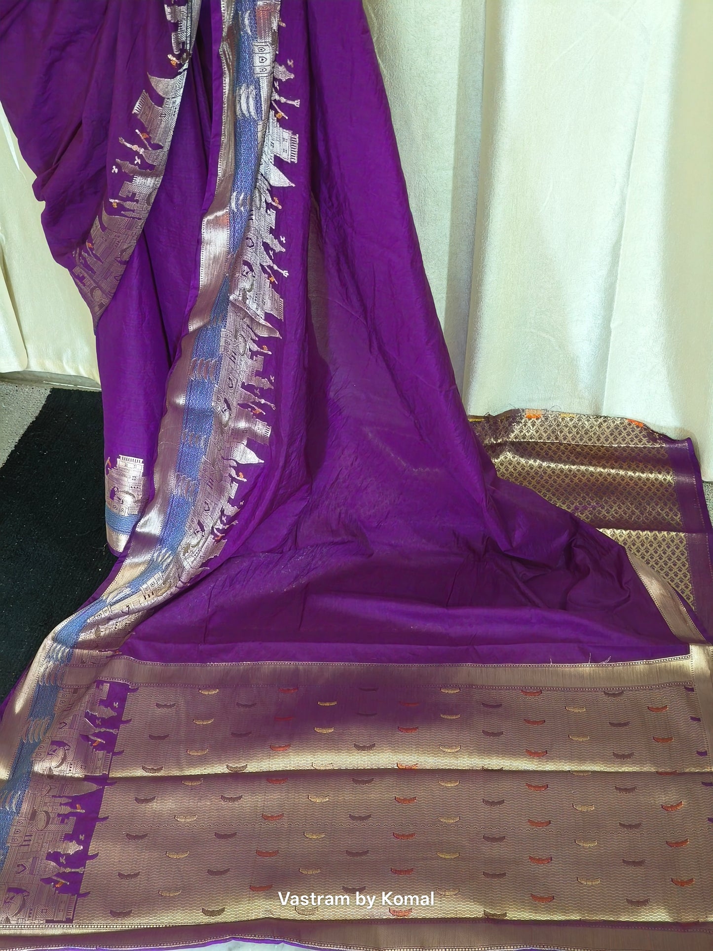 Saree - Banaras Ghat Soft Silk (Purple)