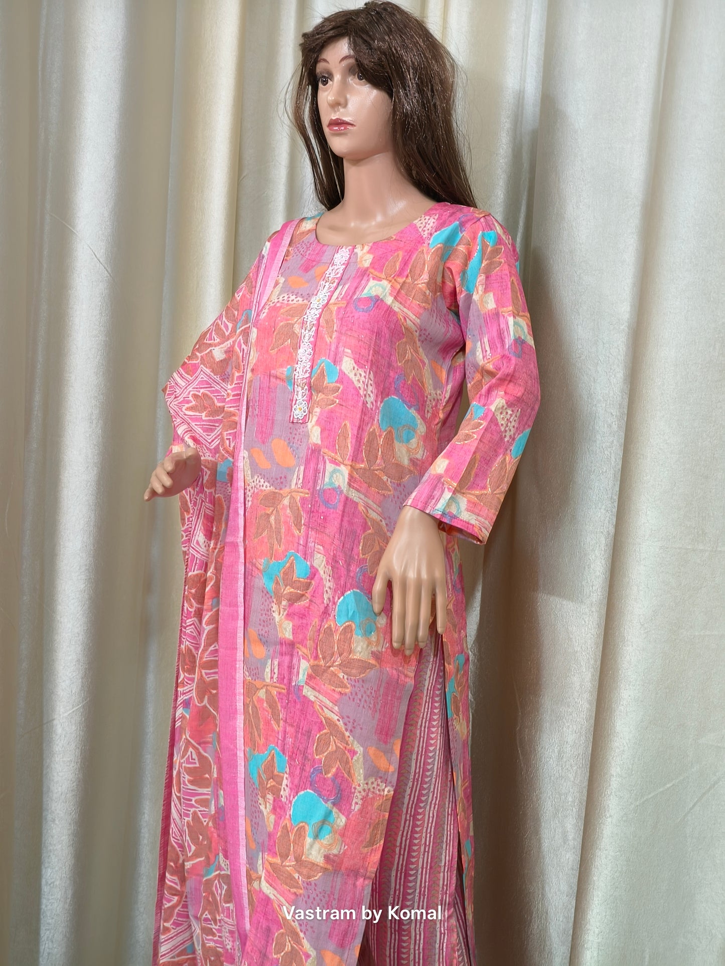 Suit Set - Rayon silk, Cut dana design