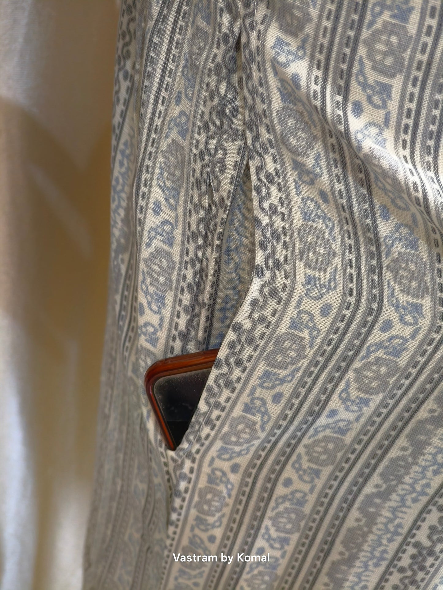 Suit Set - Viscous Rayon, Kantha stich, Floral print