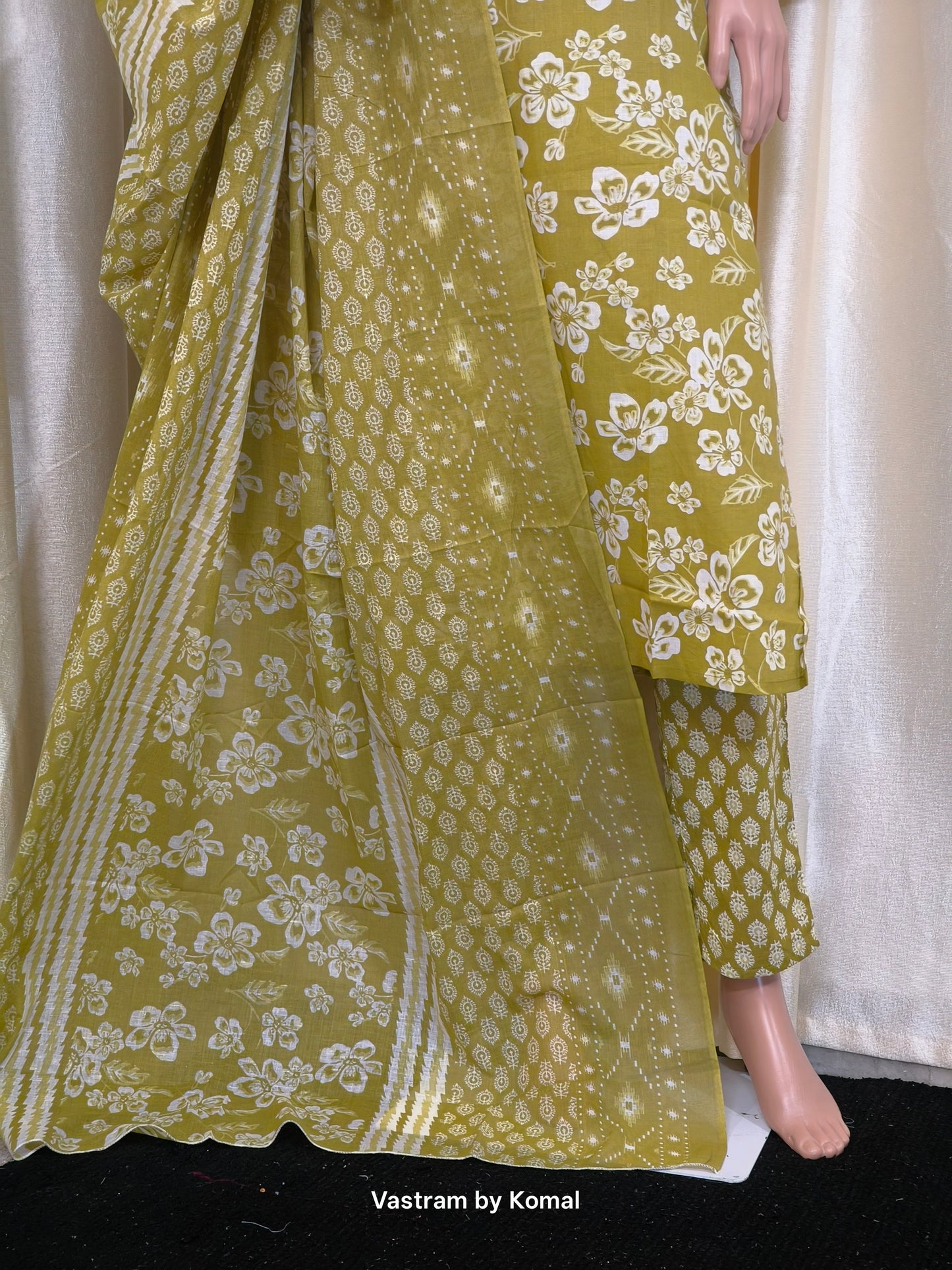 Suit Set - Cotton, Straight fit, Floral print