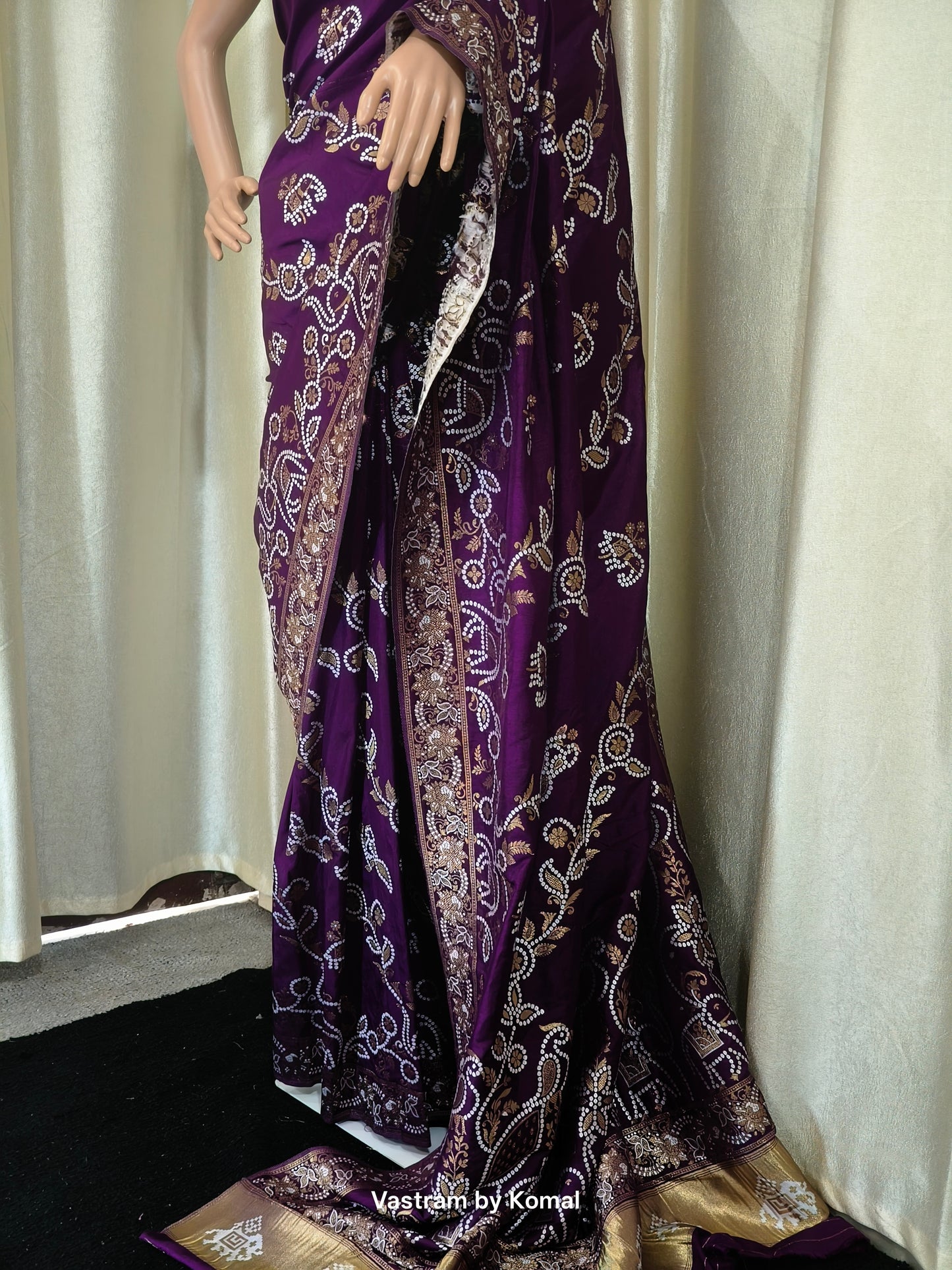Saree - Dola Silk Purple