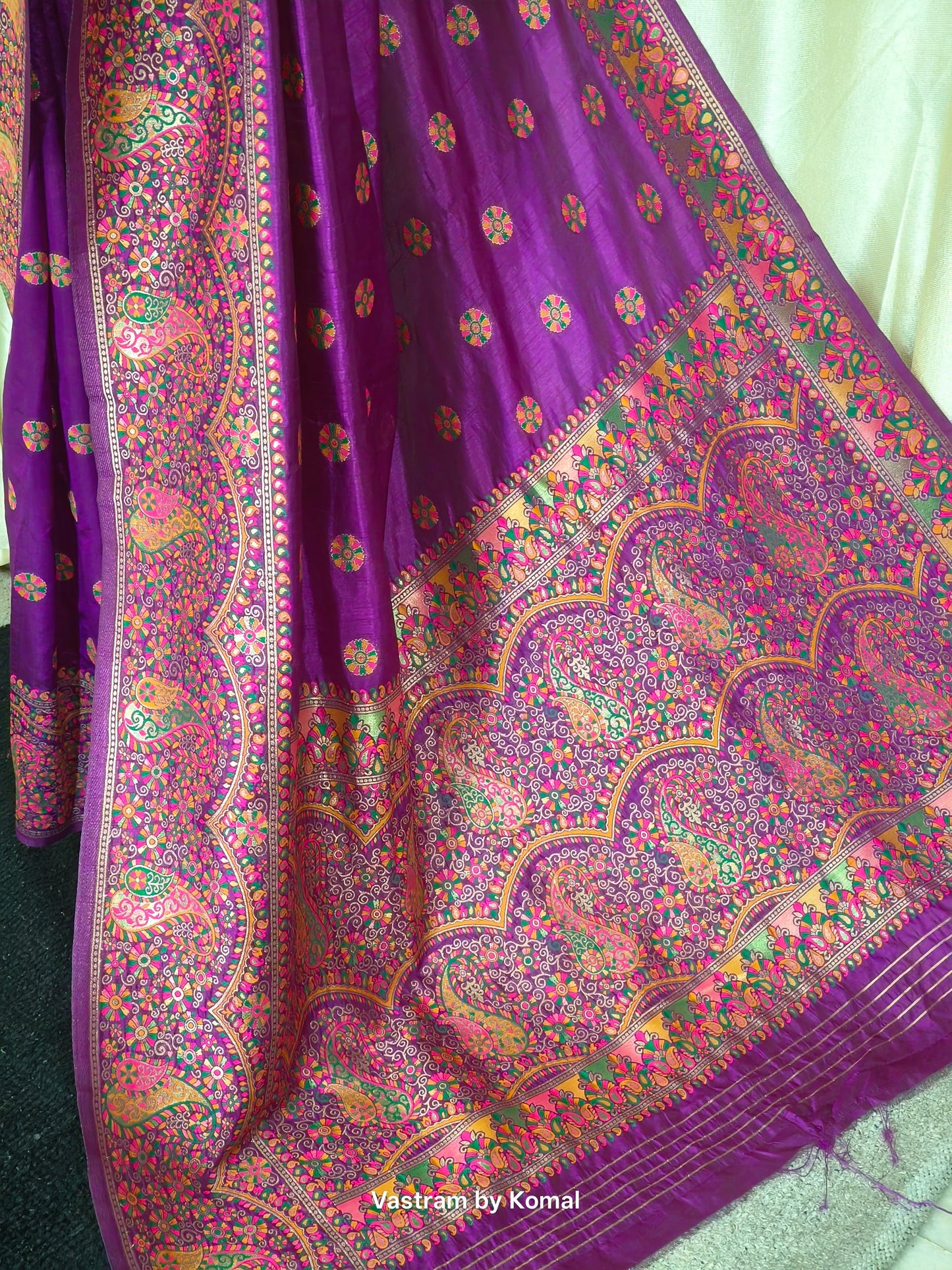 Saree - Pashmina Silk Purple