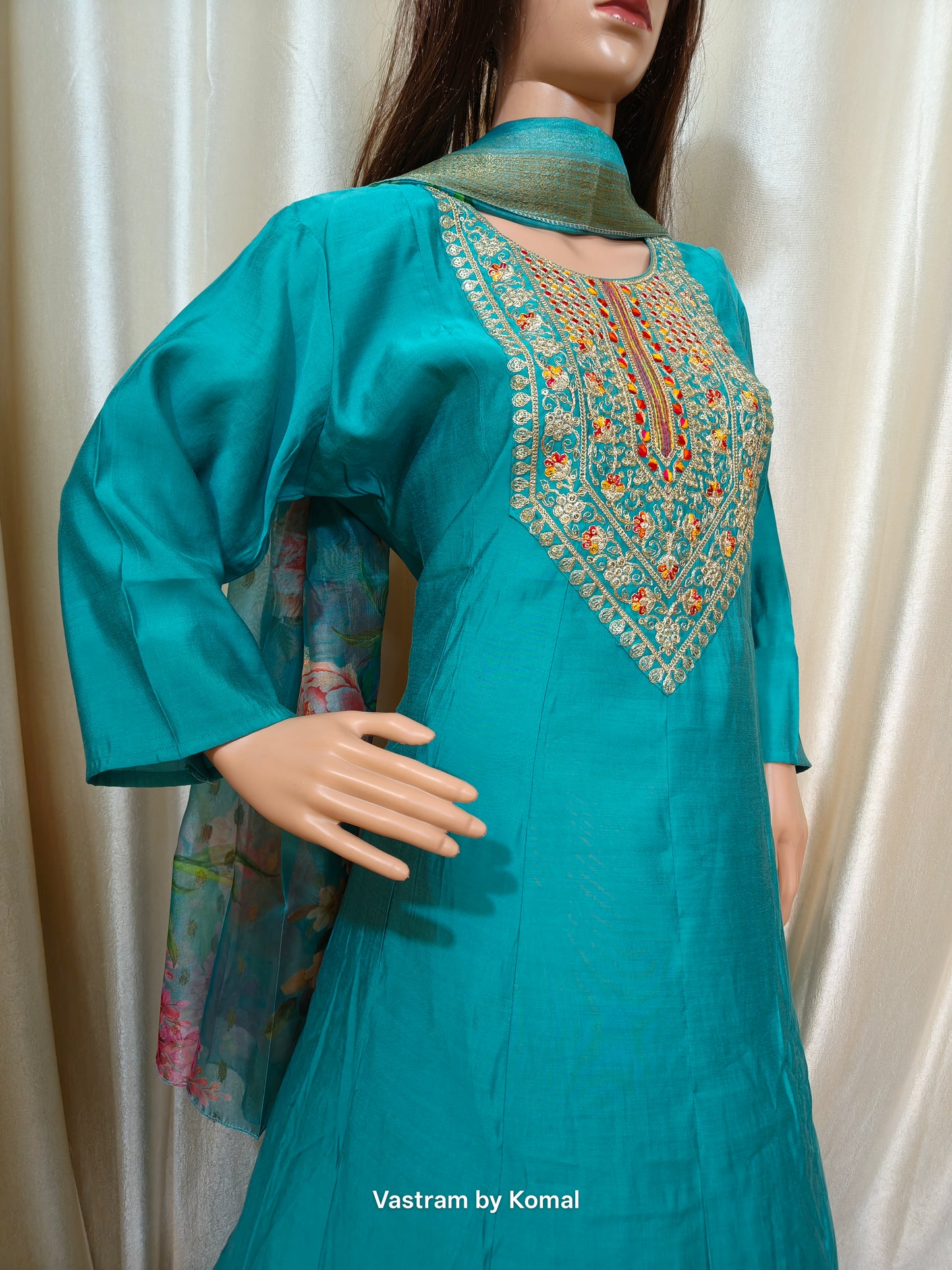 Suit Set - Roman Silk Anarkali kurta set