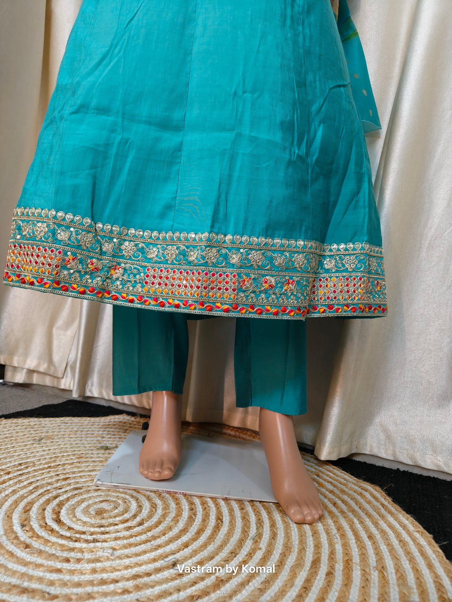 Suit Set - Roman Silk Anarkali kurta set