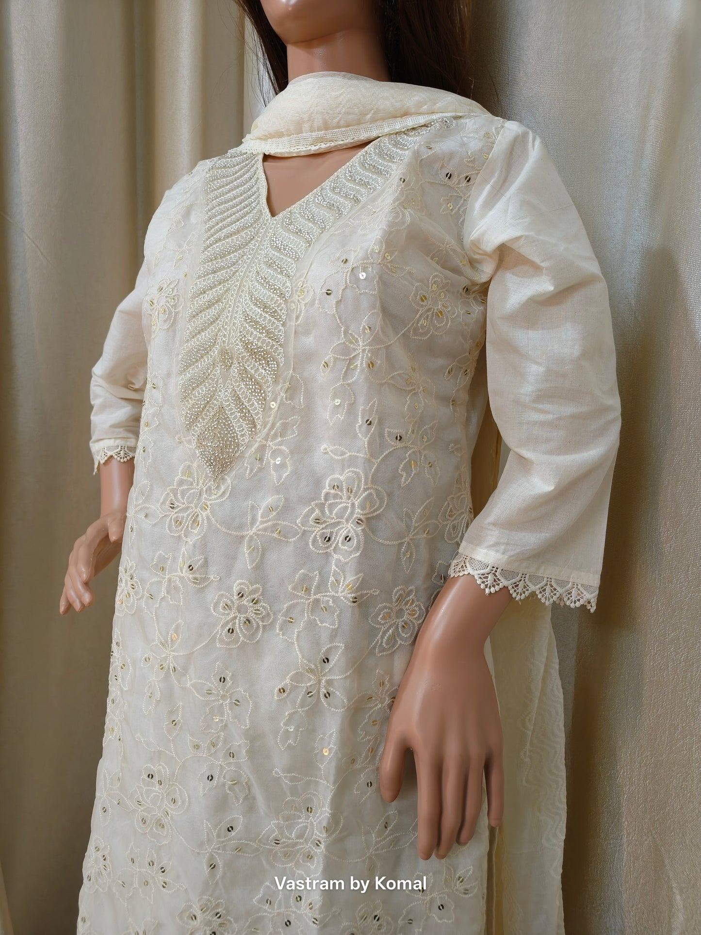 Suit Set - Cotton Full Embroidered Kurta set
