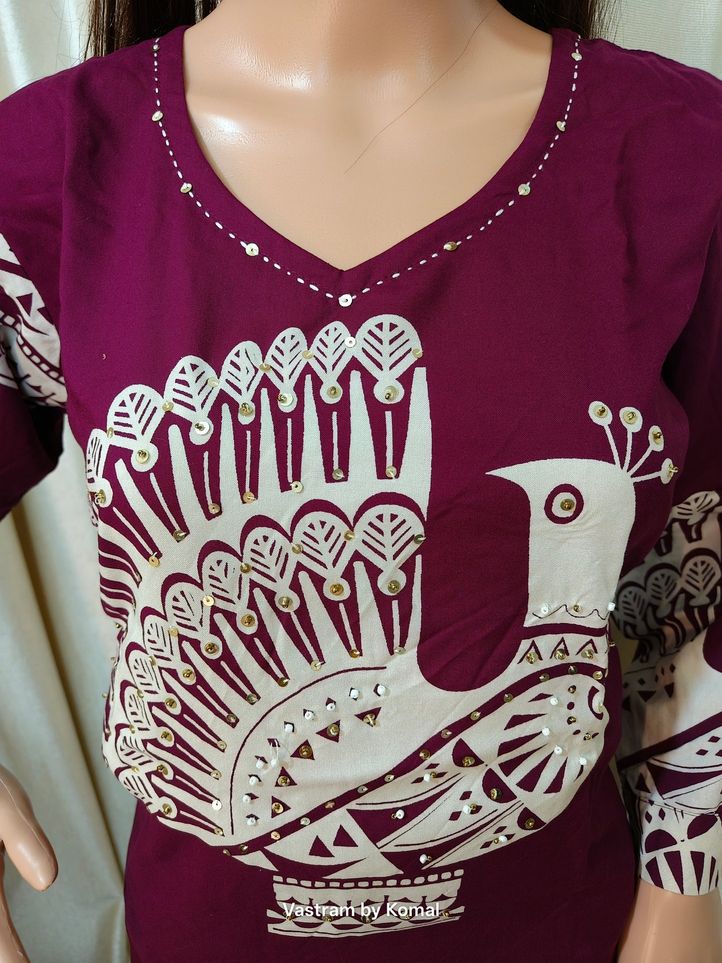 Co-Ord Set - Peacock Printed