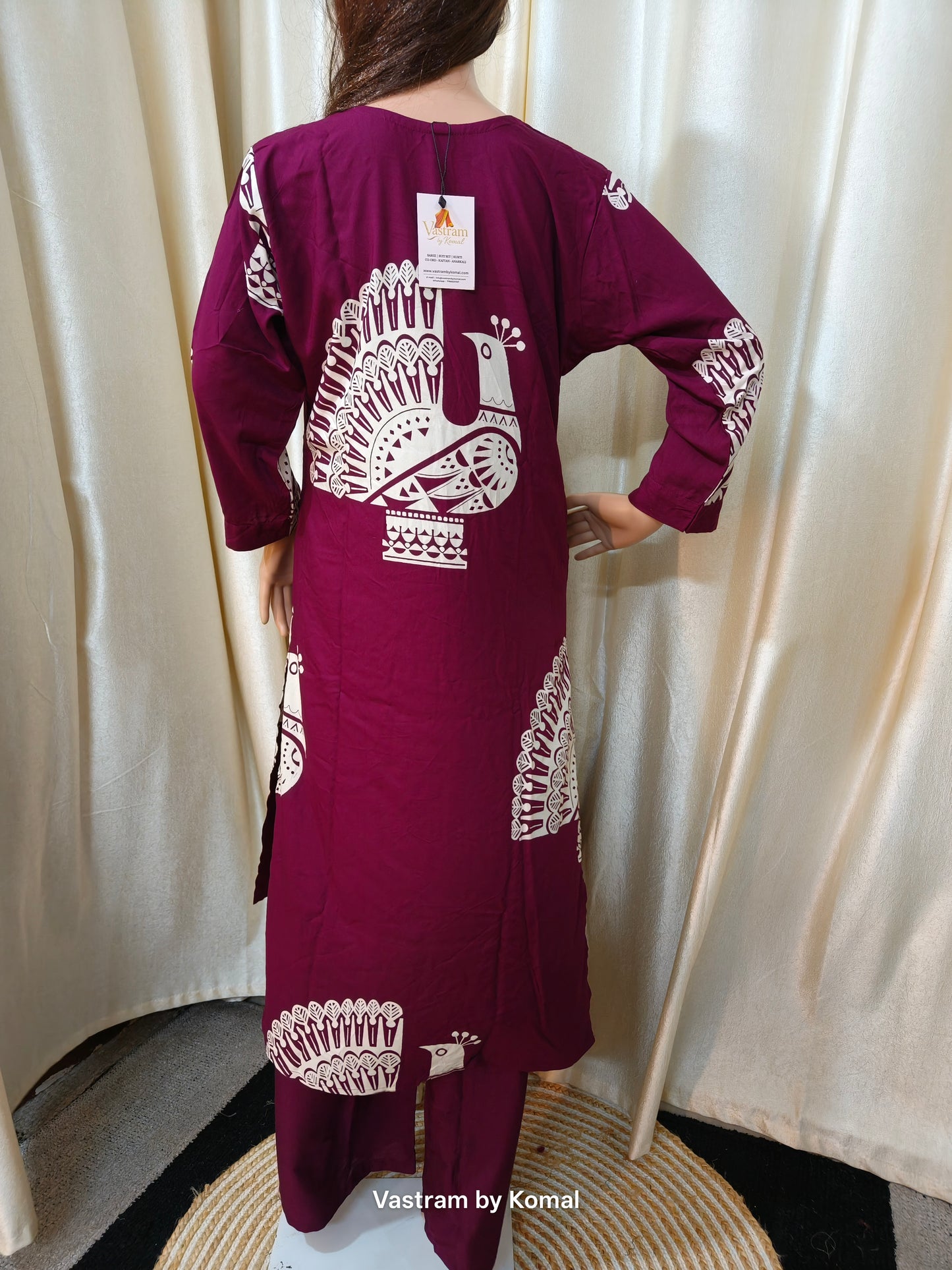 Co-Ord Set - Peacock Printed