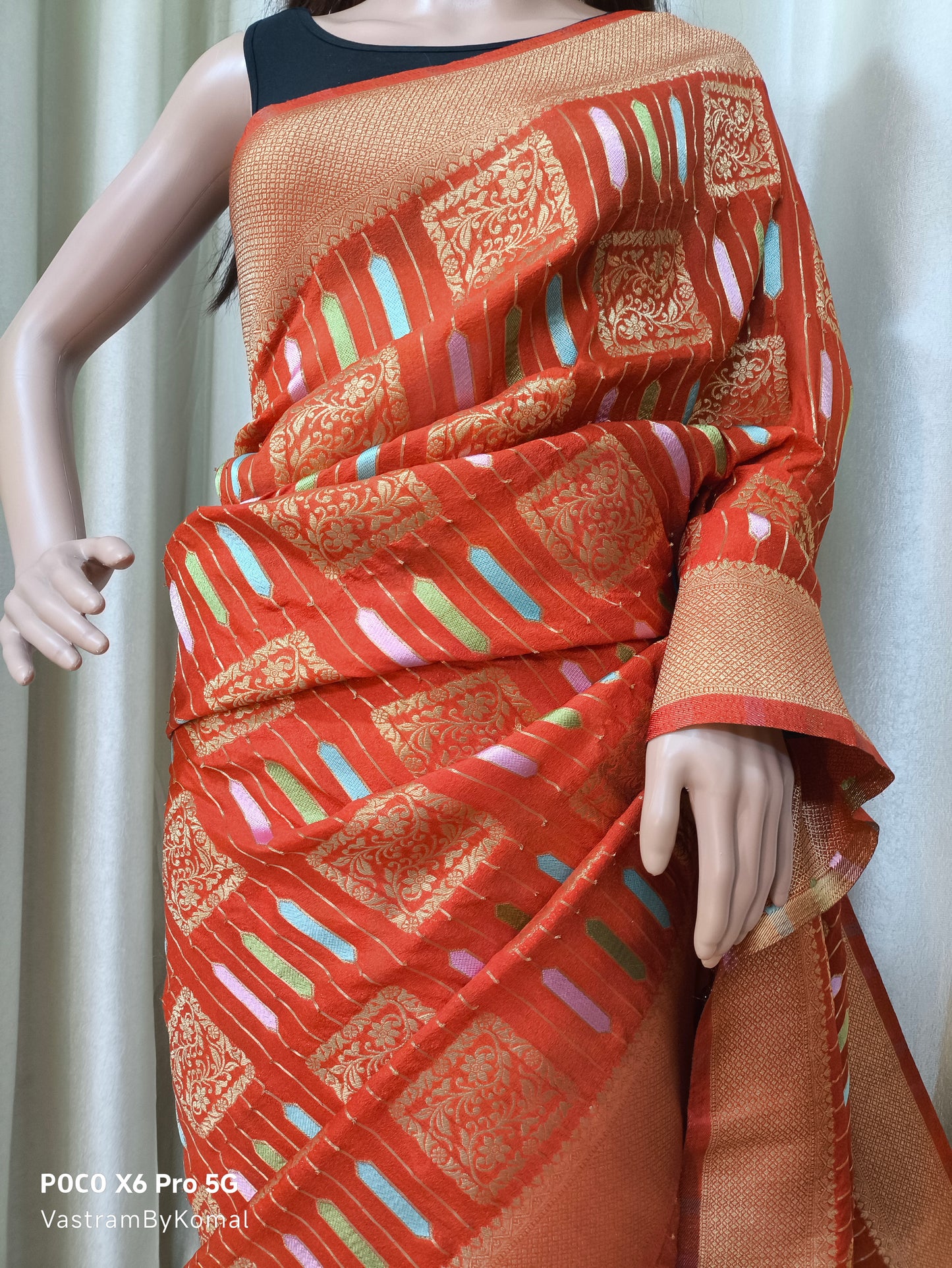 Saree - Poly Georgette Banarasi Sari