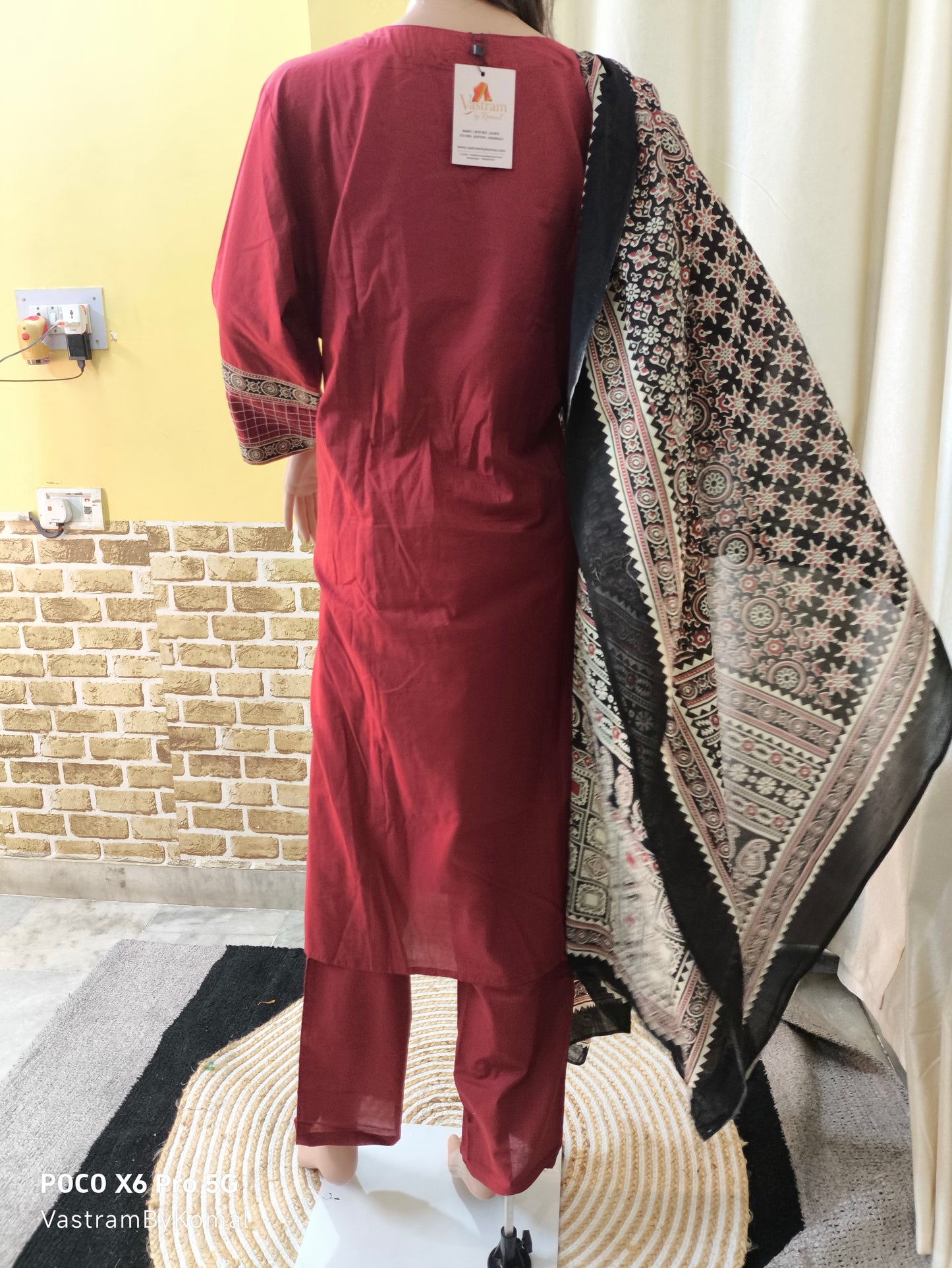Suit Set - Ajrakh block print kurta set