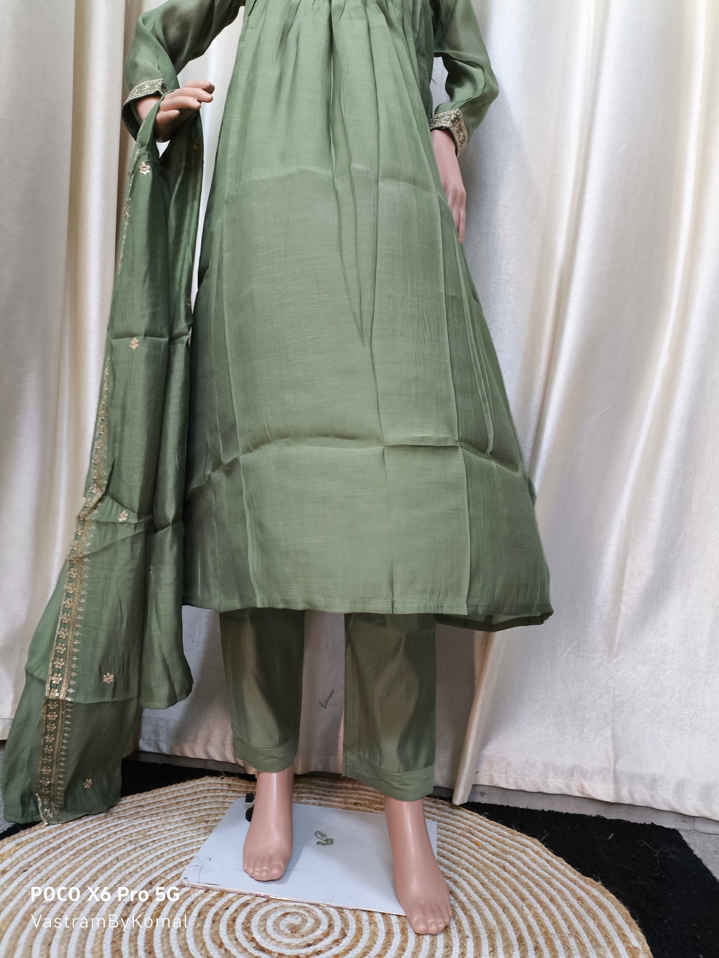 Suit Set - Mul Chanderi Kuta set