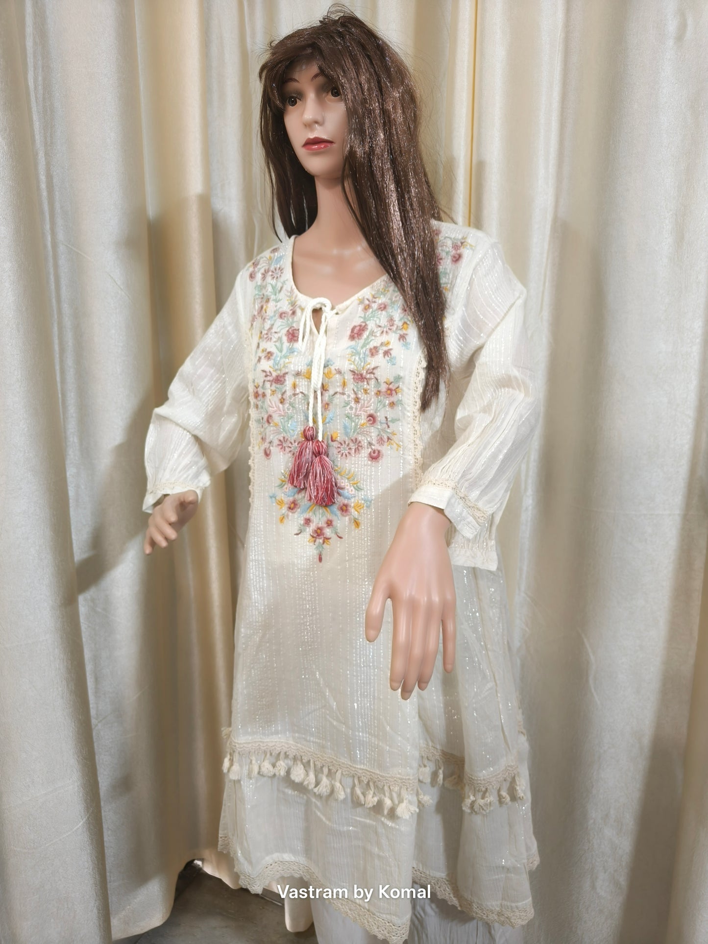 Kurti/Dress - Frock Style Gathered (Cotton)