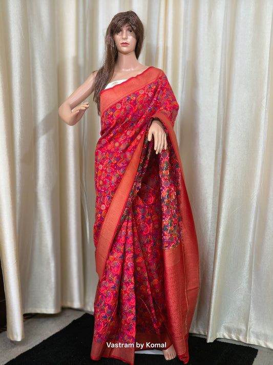 Saree - Pashmina Silk (Multicolor)