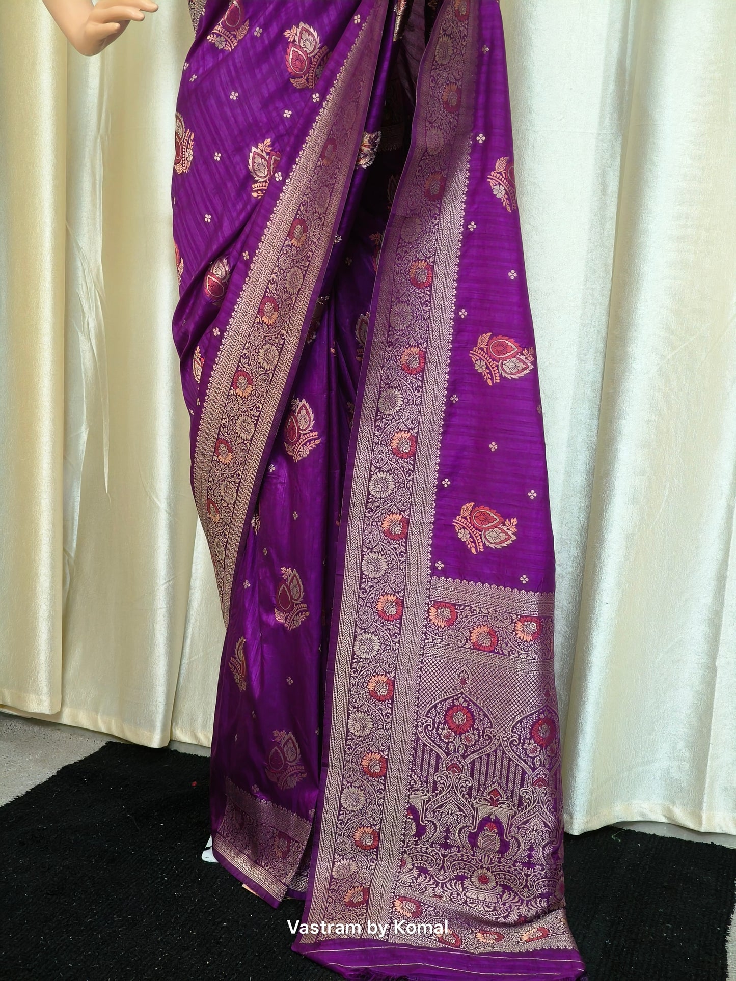 Saree - Banarasi Soft Silk (Purple)