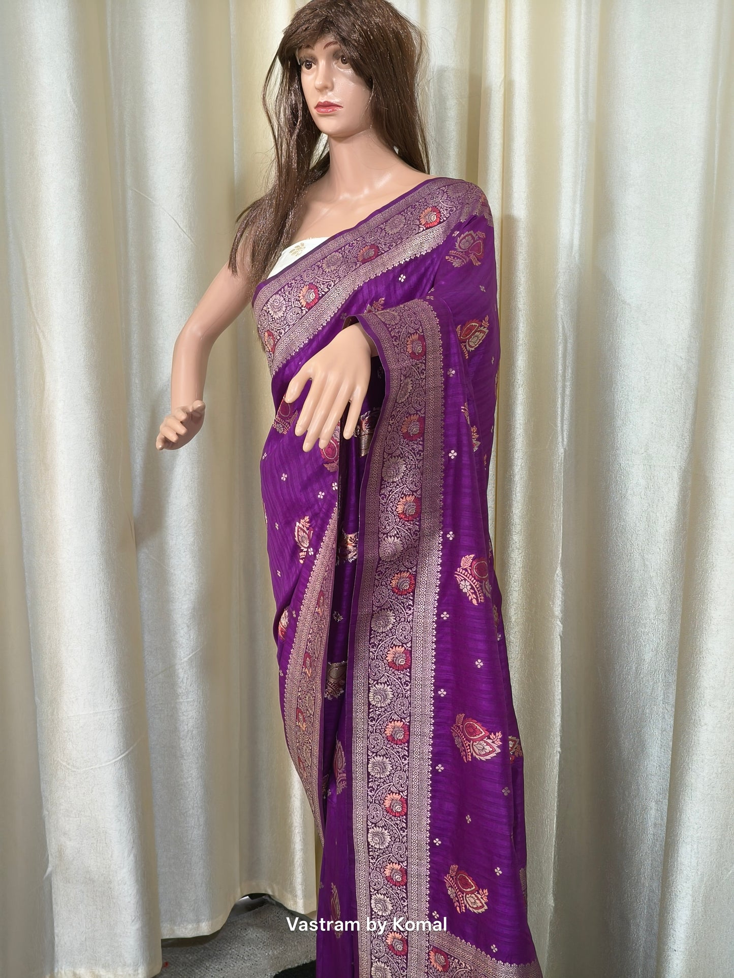 Saree - Banarasi Soft Silk (Purple)
