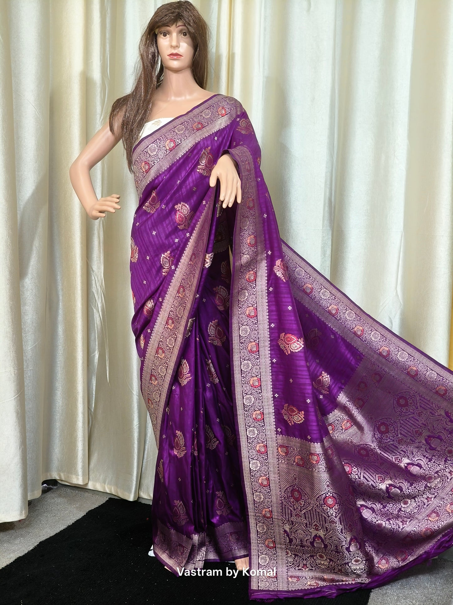 Saree - Banarasi Soft Silk (Purple)