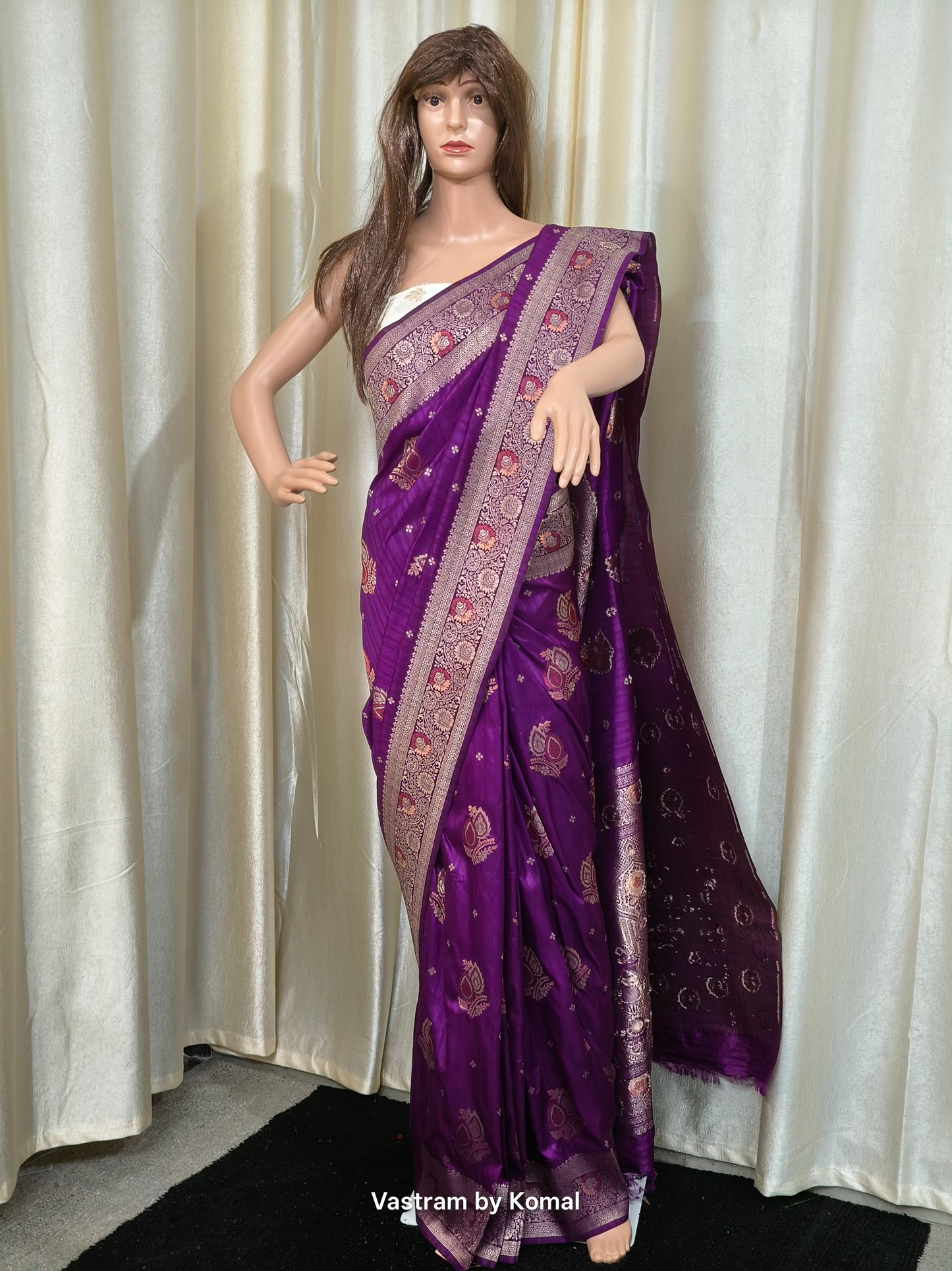 Saree - Banarasi Soft Silk (Purple)