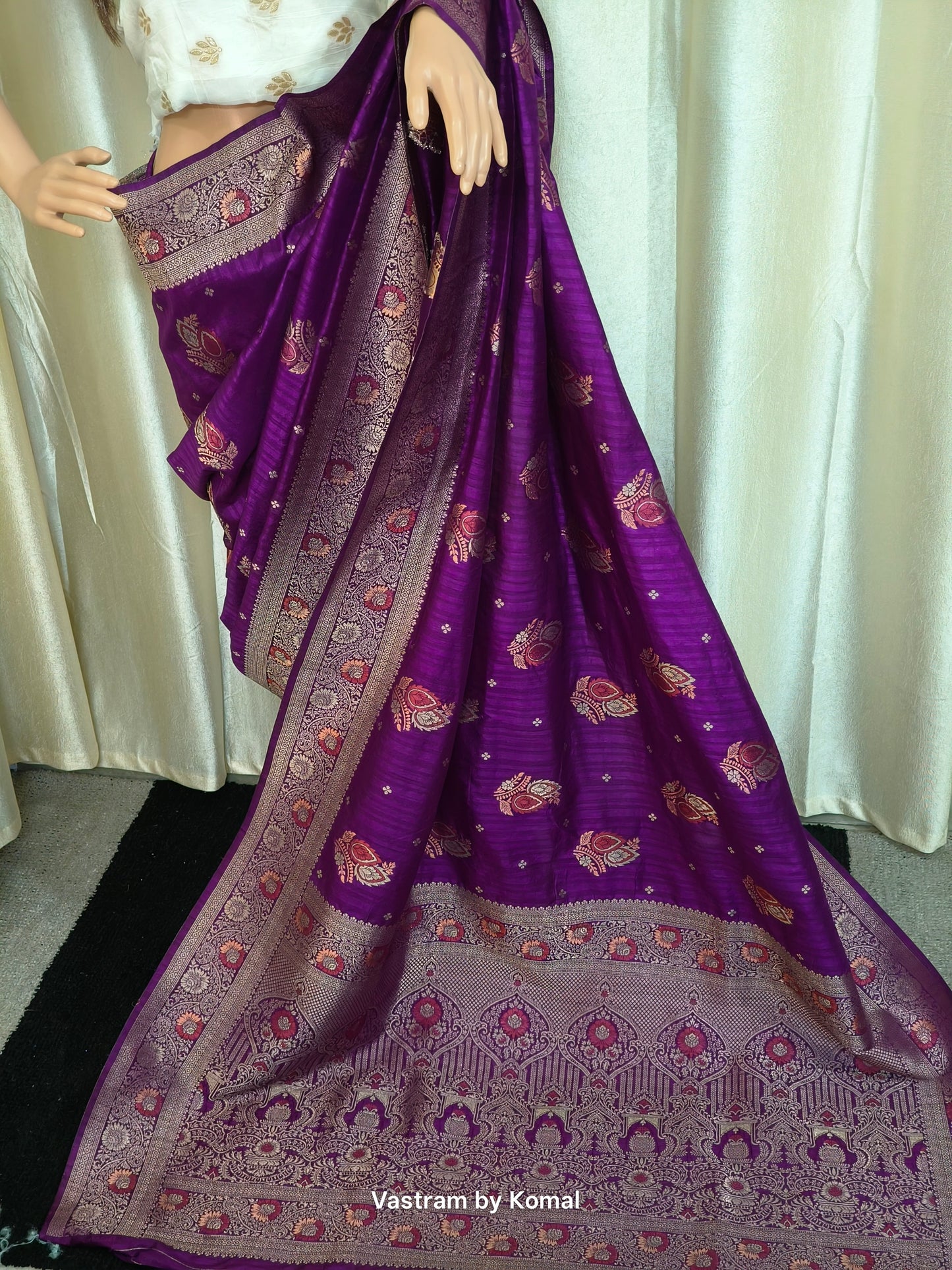 Saree - Banarasi Soft Silk (Purple)