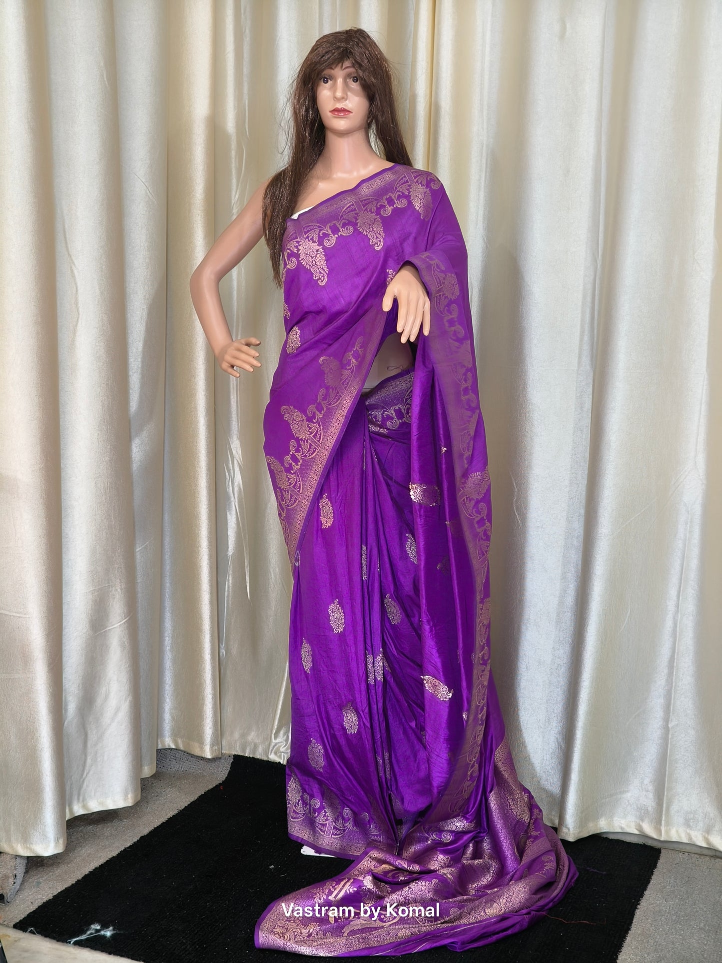 Saree - Banarasi Soft Silk (Purple)