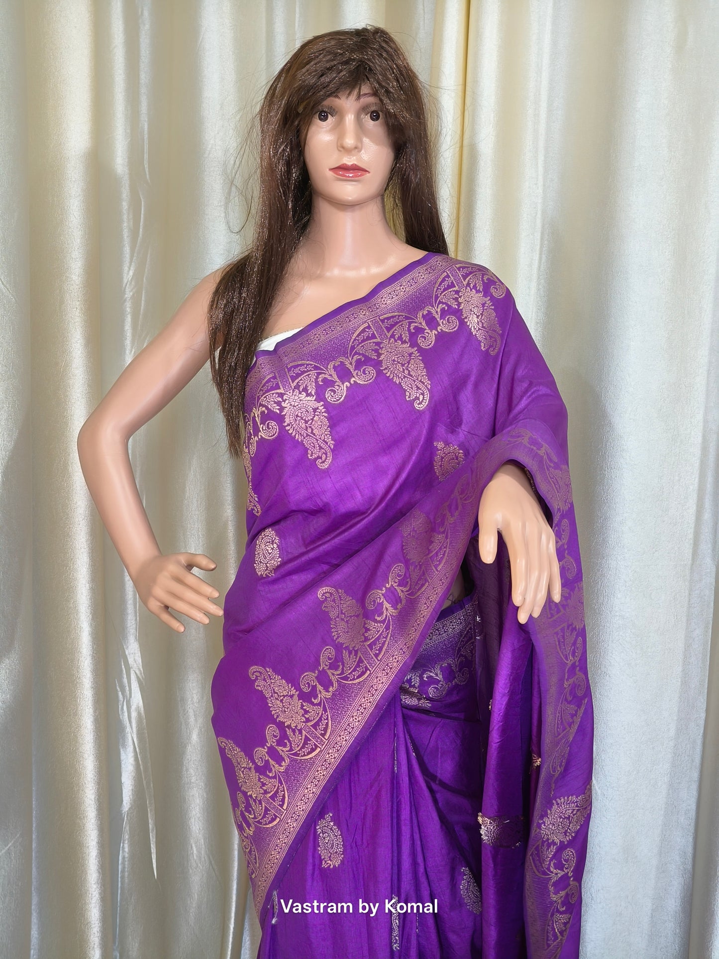 Saree - Banarasi Soft Silk (Purple)