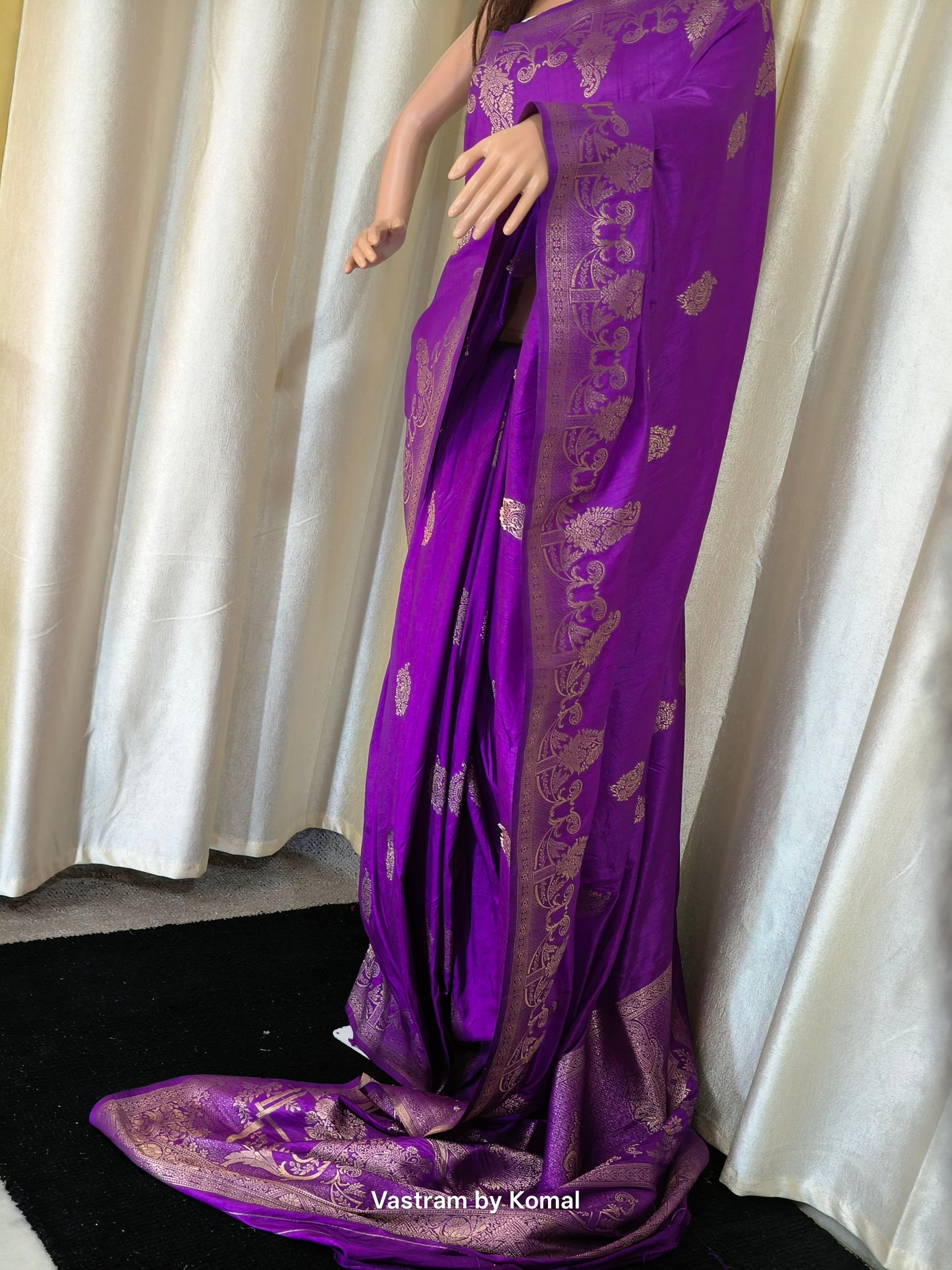 Saree - Banarasi Soft Silk (Purple)