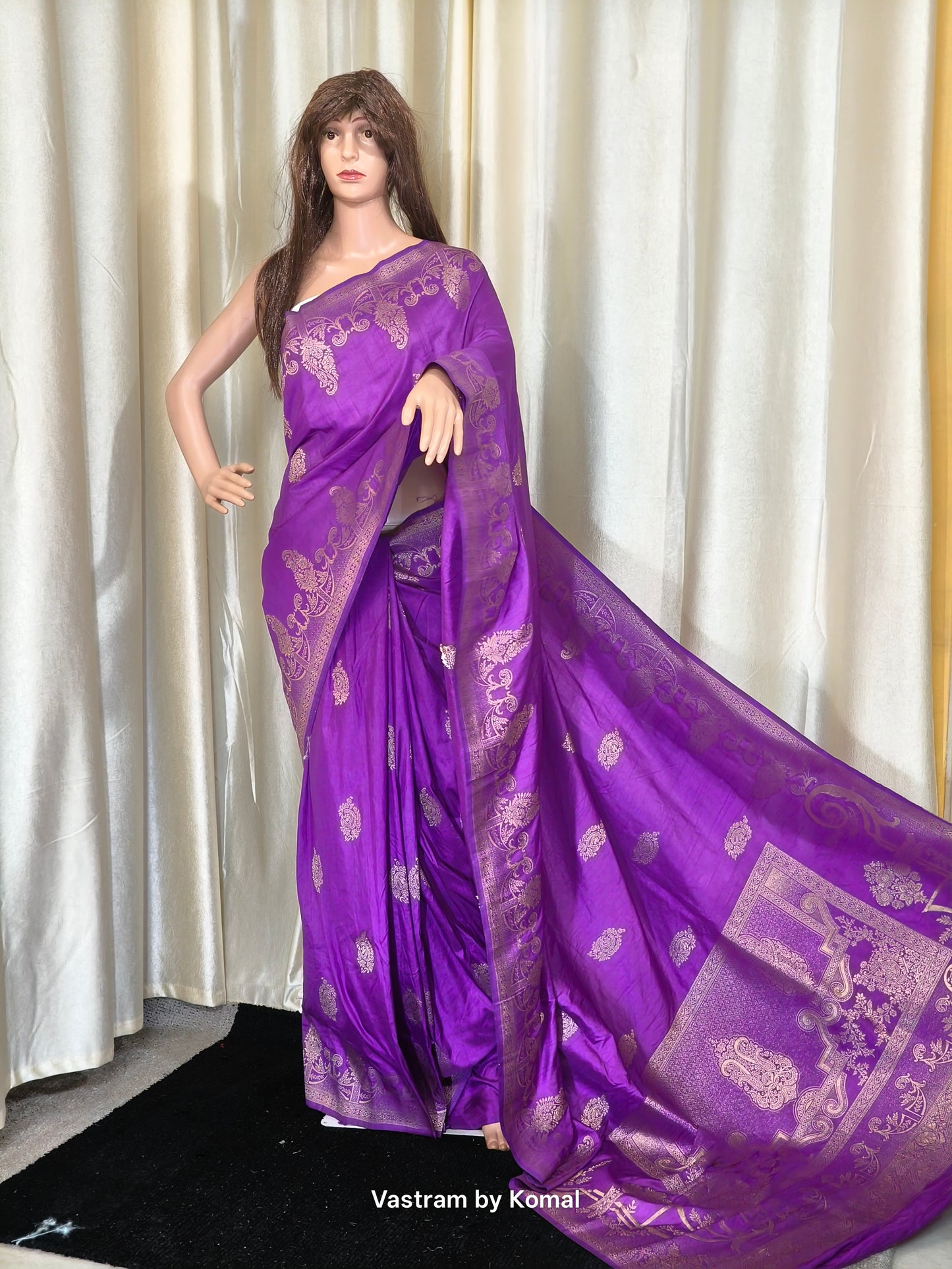 Saree - Banarasi Soft Silk (Purple)