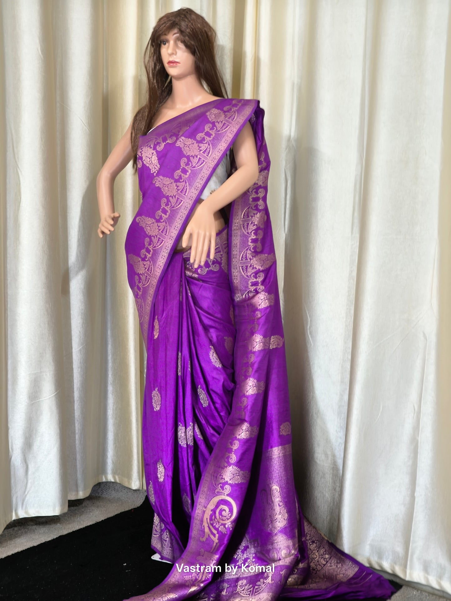 Saree - Banarasi Soft Silk (Purple)