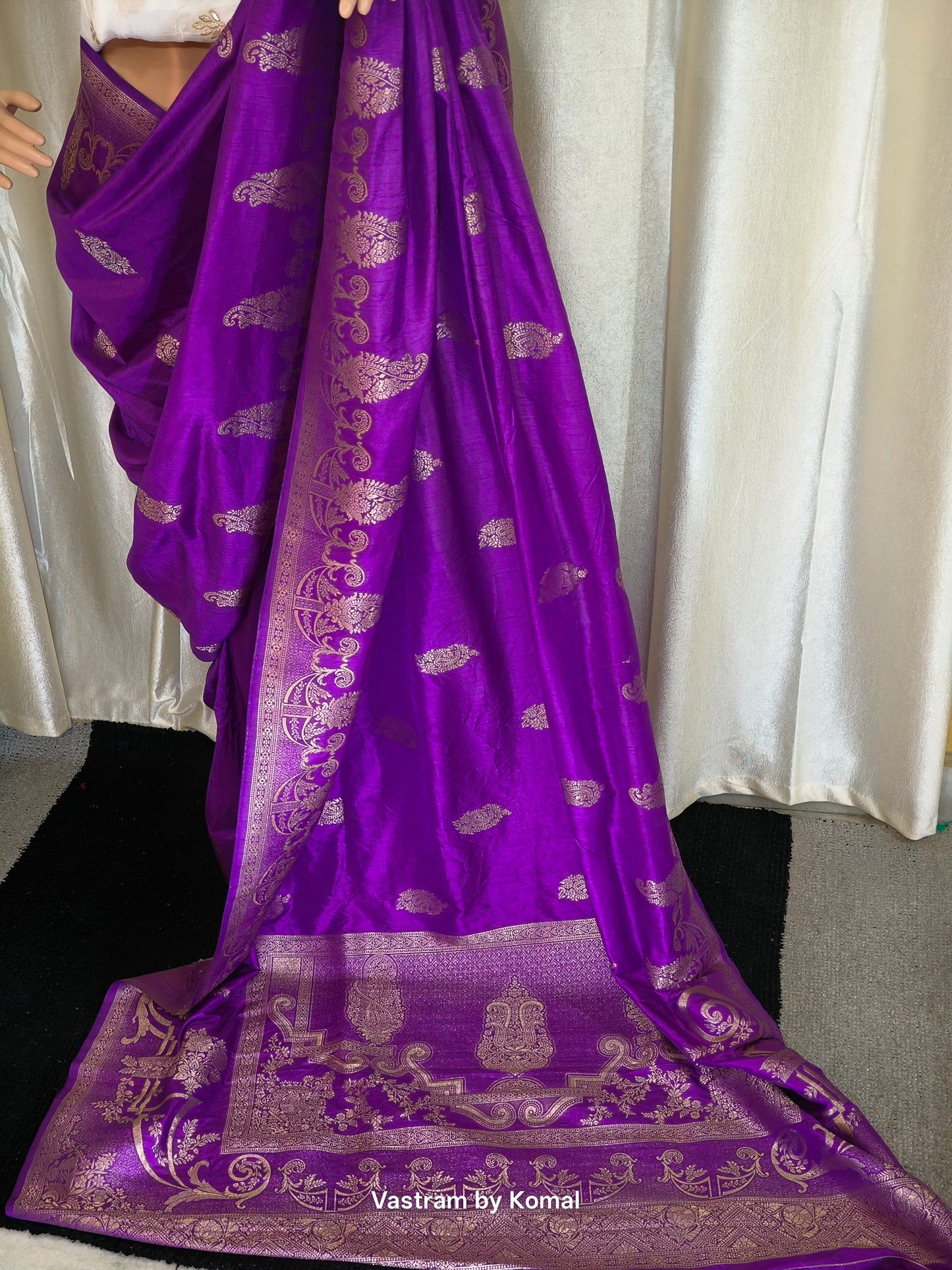 Saree - Banarasi Soft Silk (Purple)