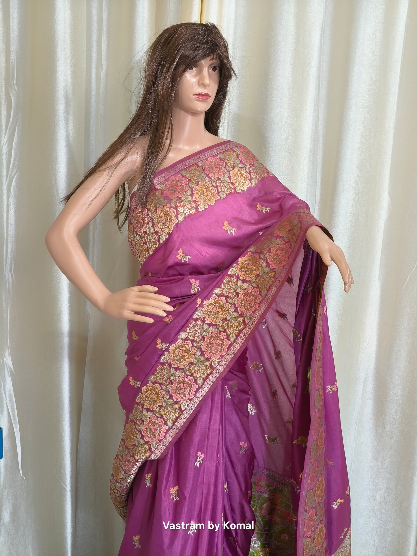 Saree  - Banarasi Soft Silk (Purple)