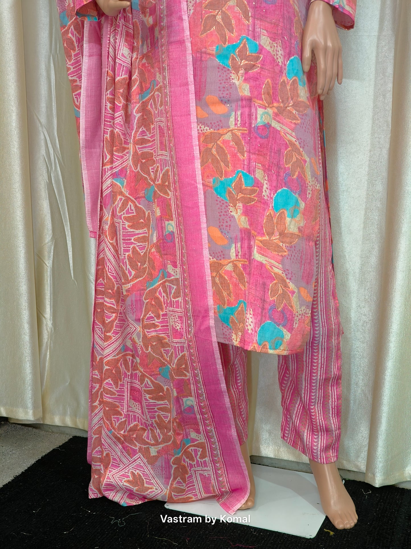 Suit Set - Rayon silk, Cut dana design