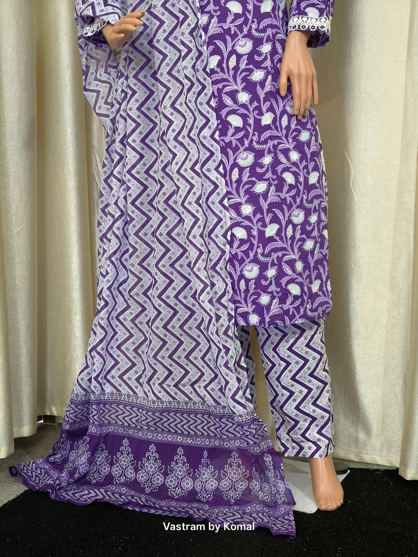 Suit Set - Cotton, Thread & Mirror work