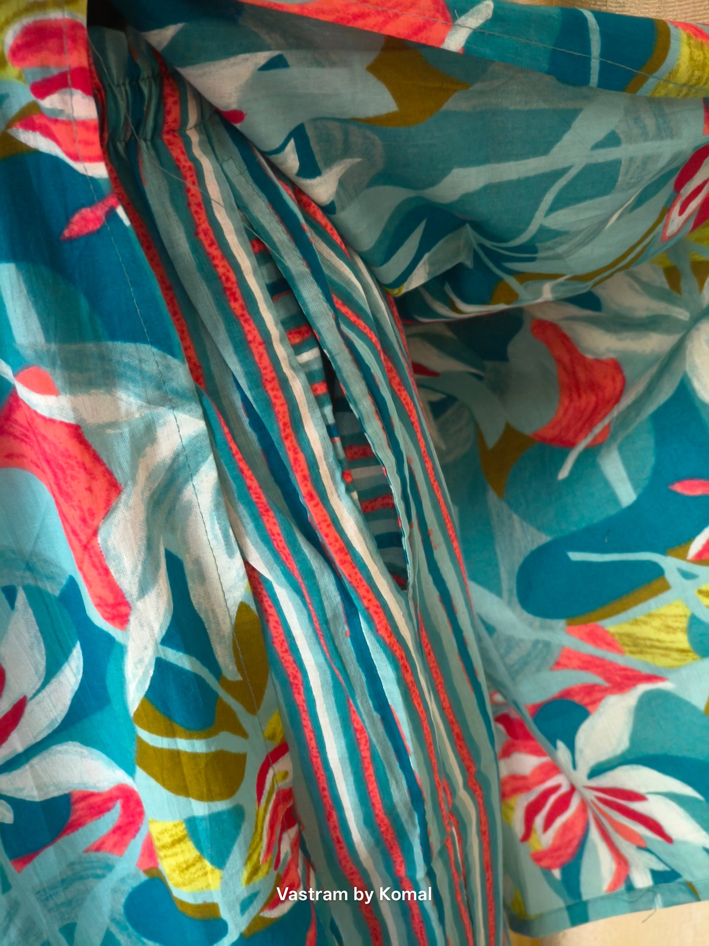 Suit Set - Cotton, Straight fit, Floral print