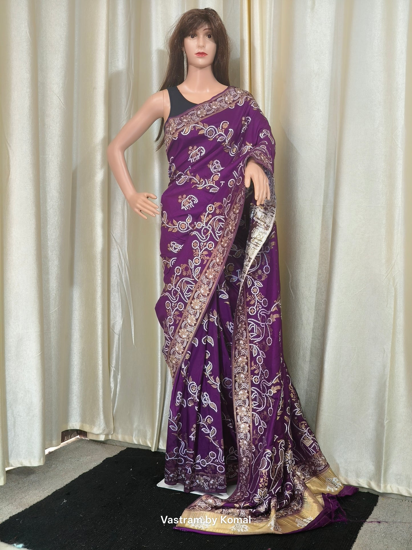 Saree - Dola Silk Purple
