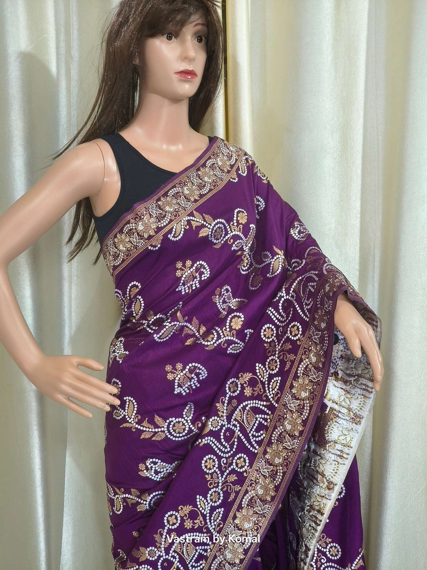 Saree - Dola Silk Purple