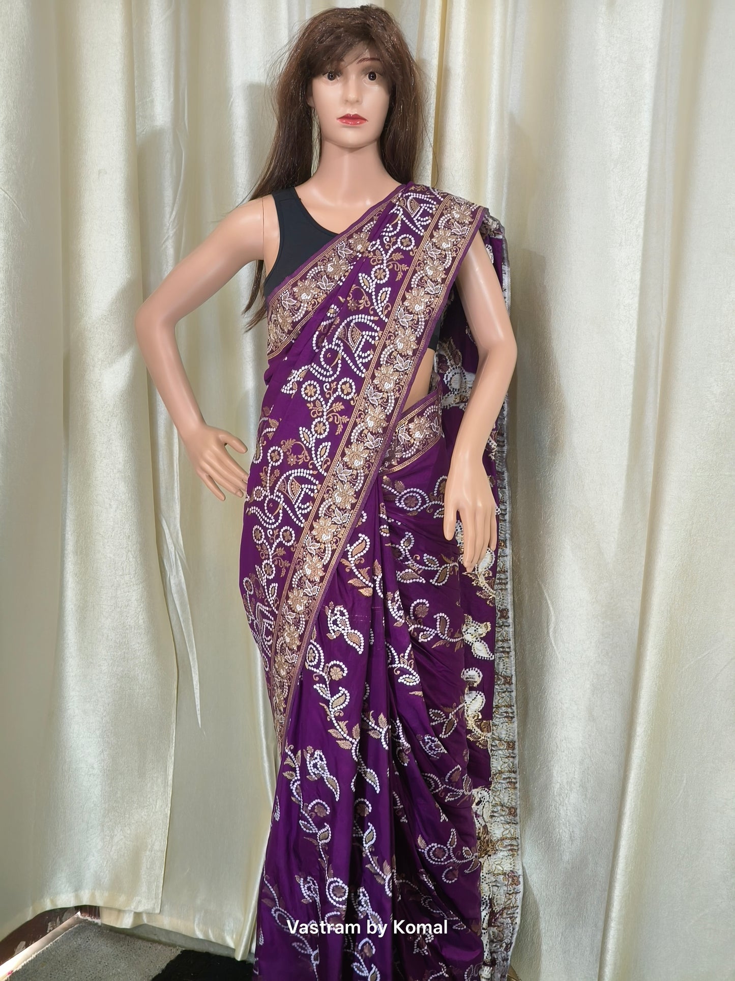 Saree - Dola Silk Purple
