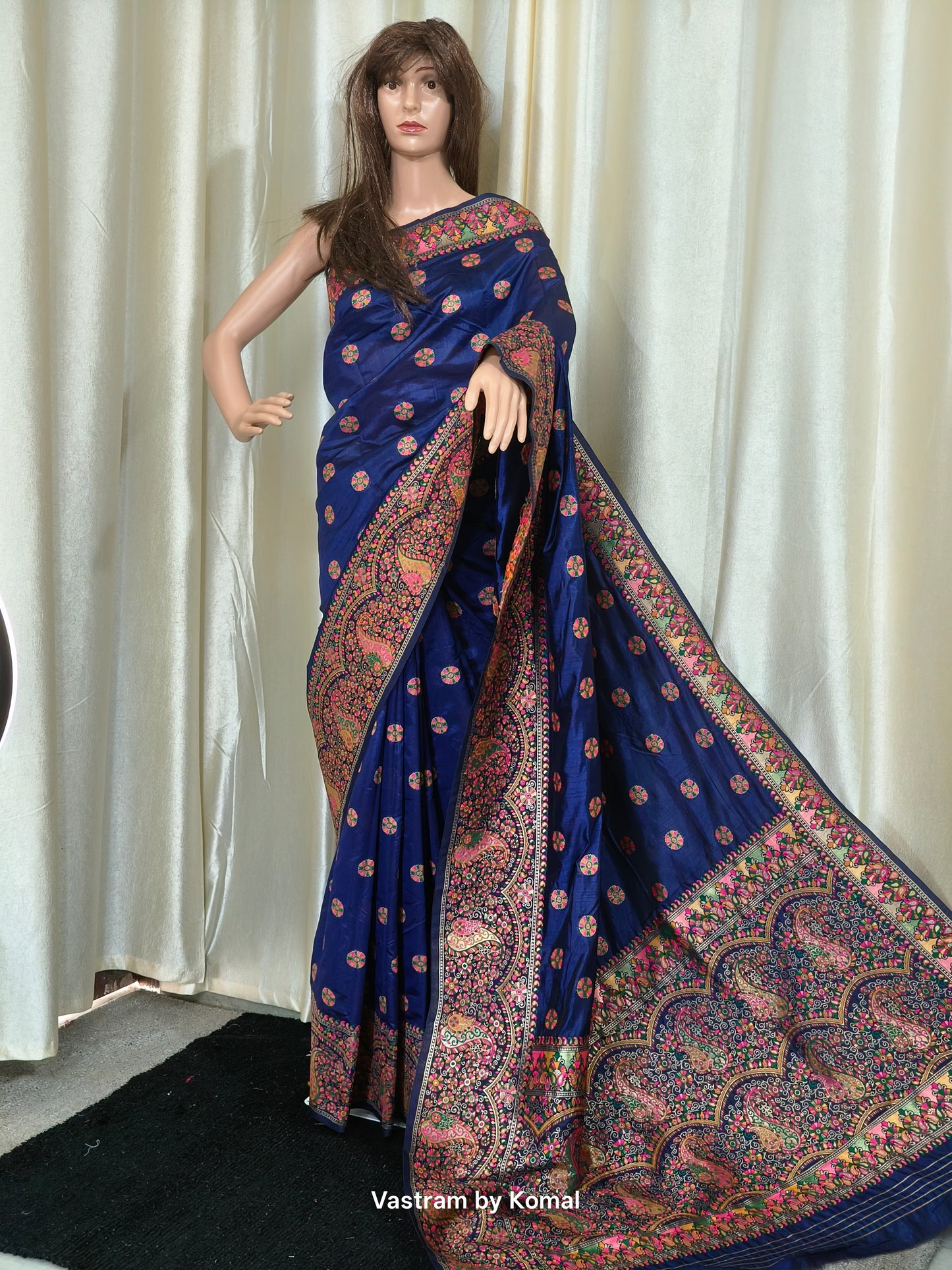 Saree - Pashmina Silk Blue