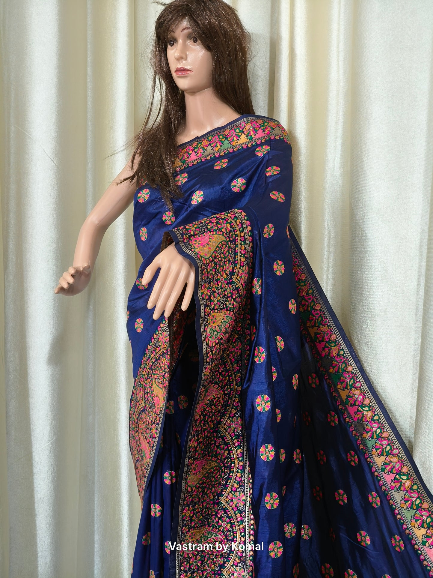 Saree - Pashmina Silk Blue