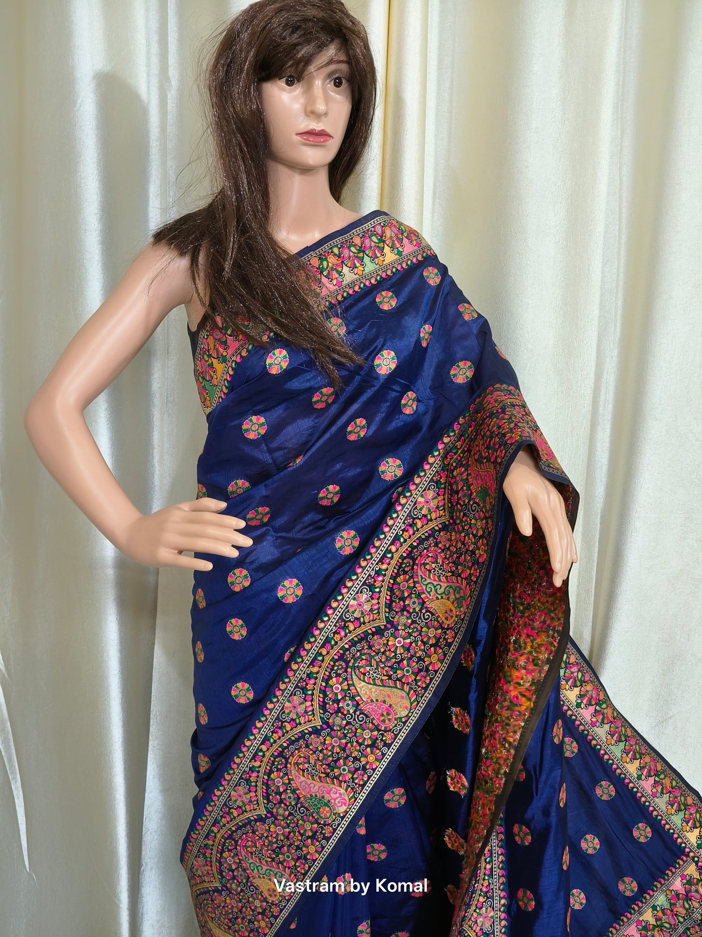 Saree - Pashmina Silk Blue