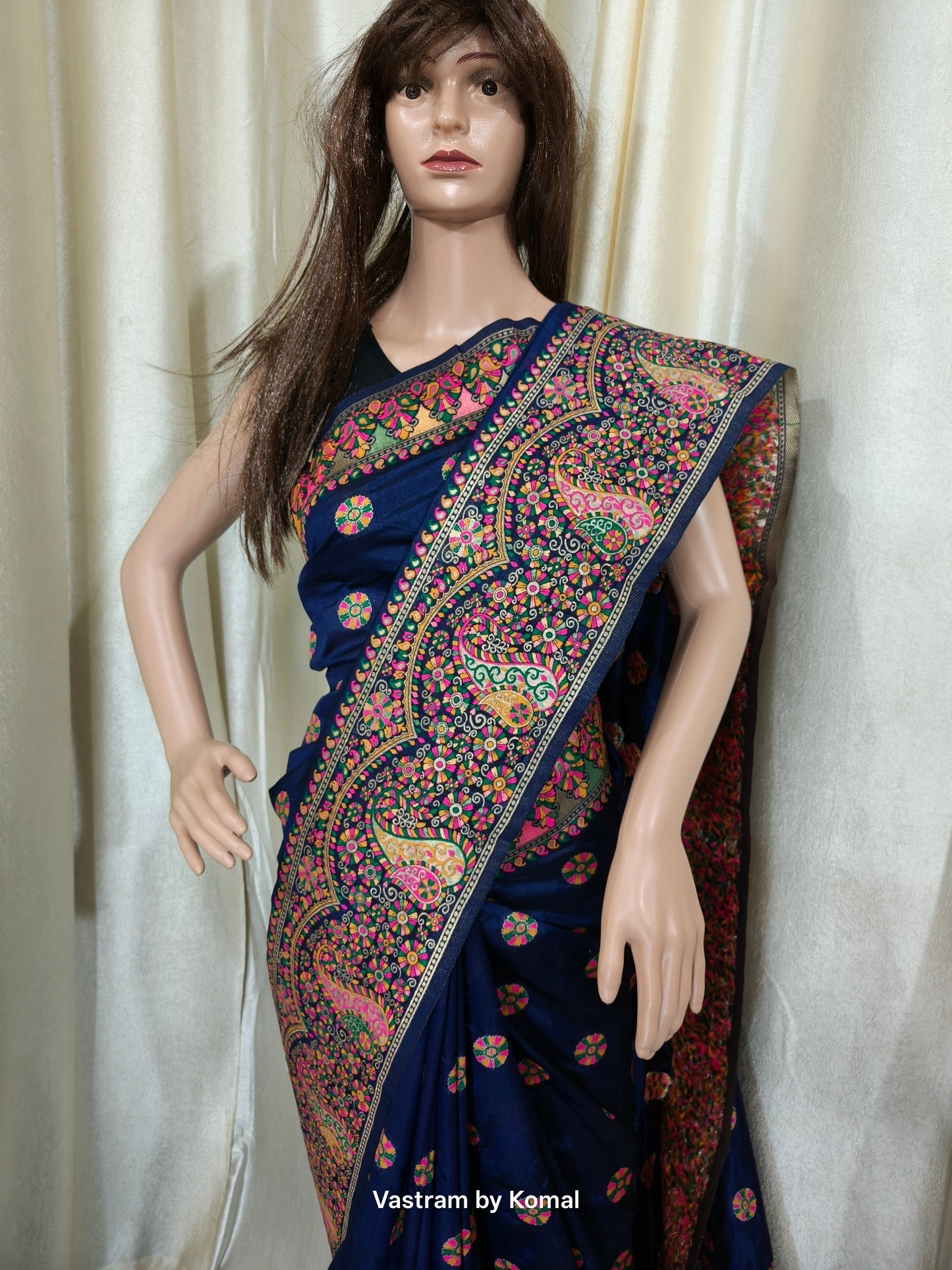 Saree - Pashmina Silk Blue