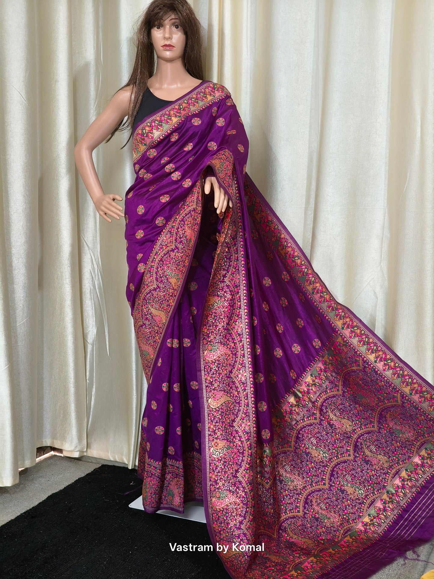 Saree - Pashmina Silk Purple